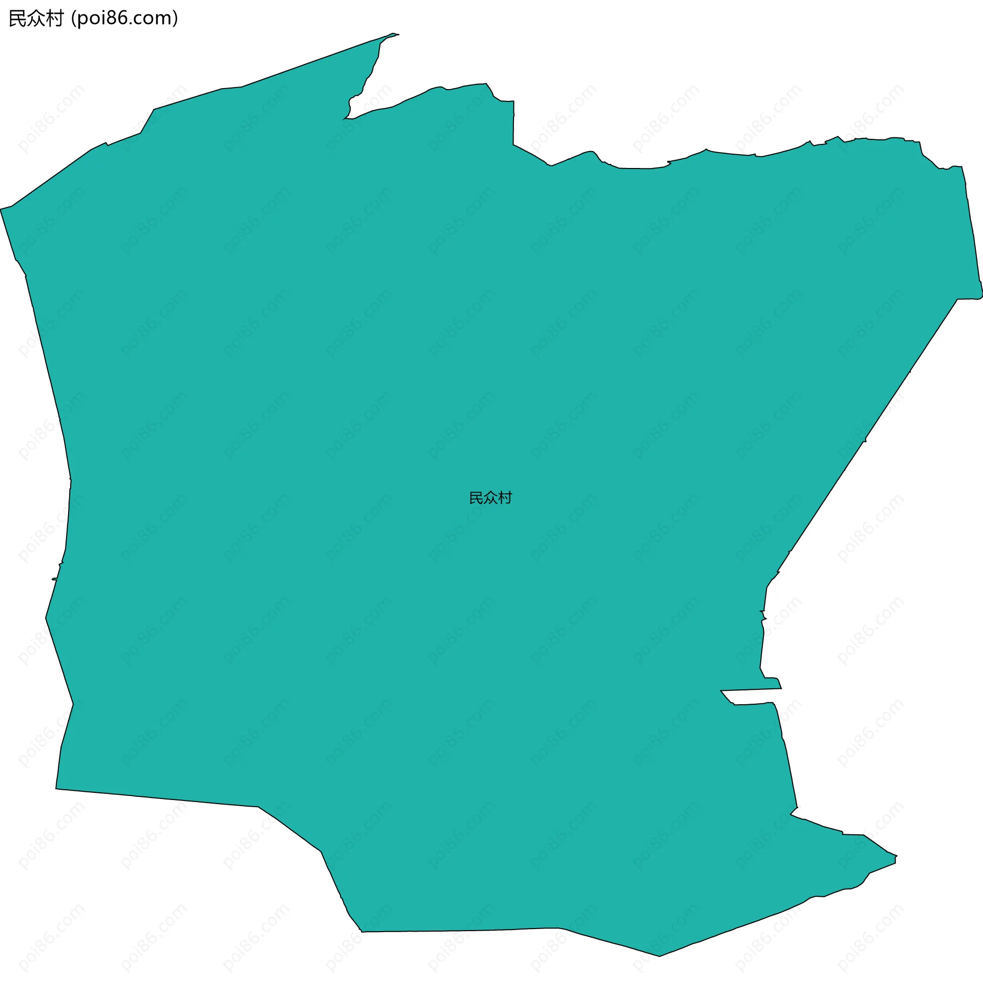 民众村边界地图