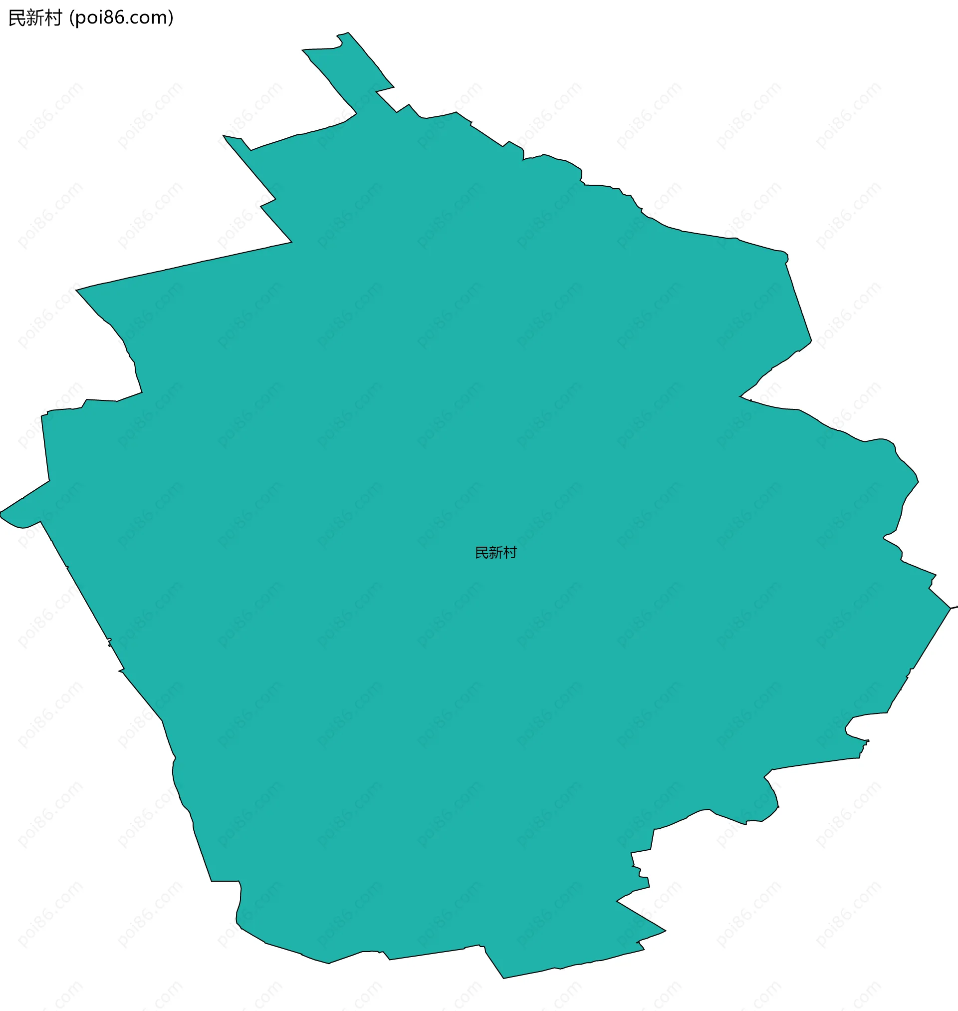 民新村边界地图