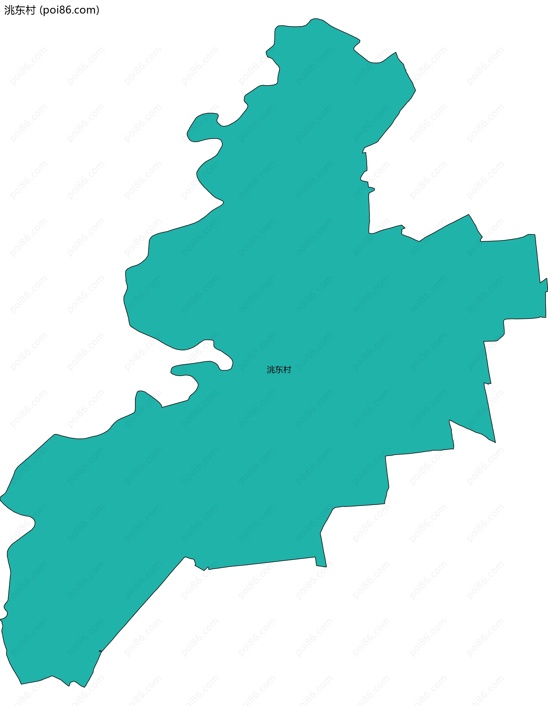 洮东村边界地图