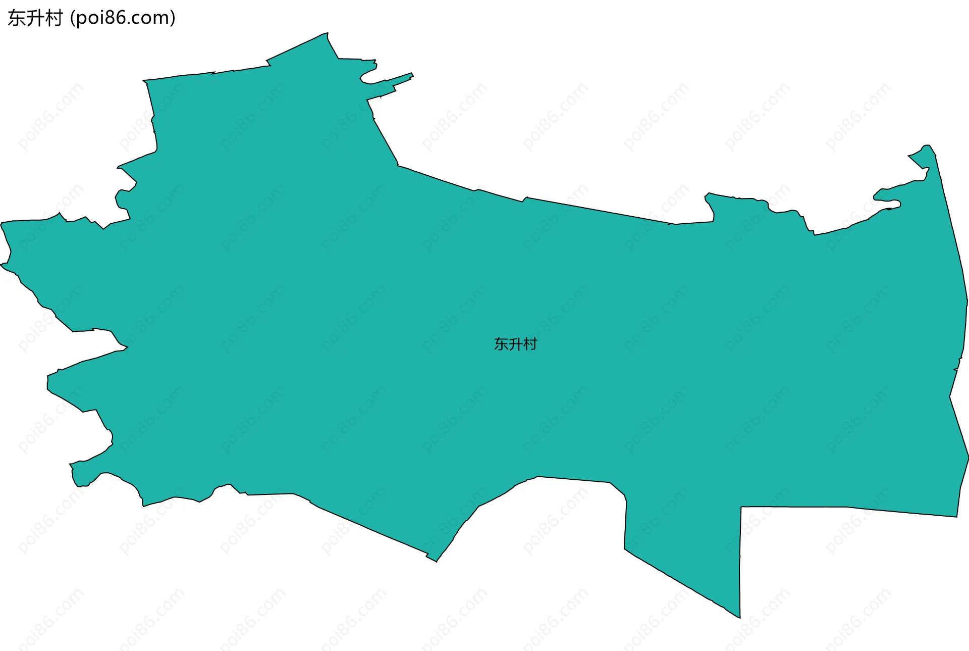 东升村边界地图