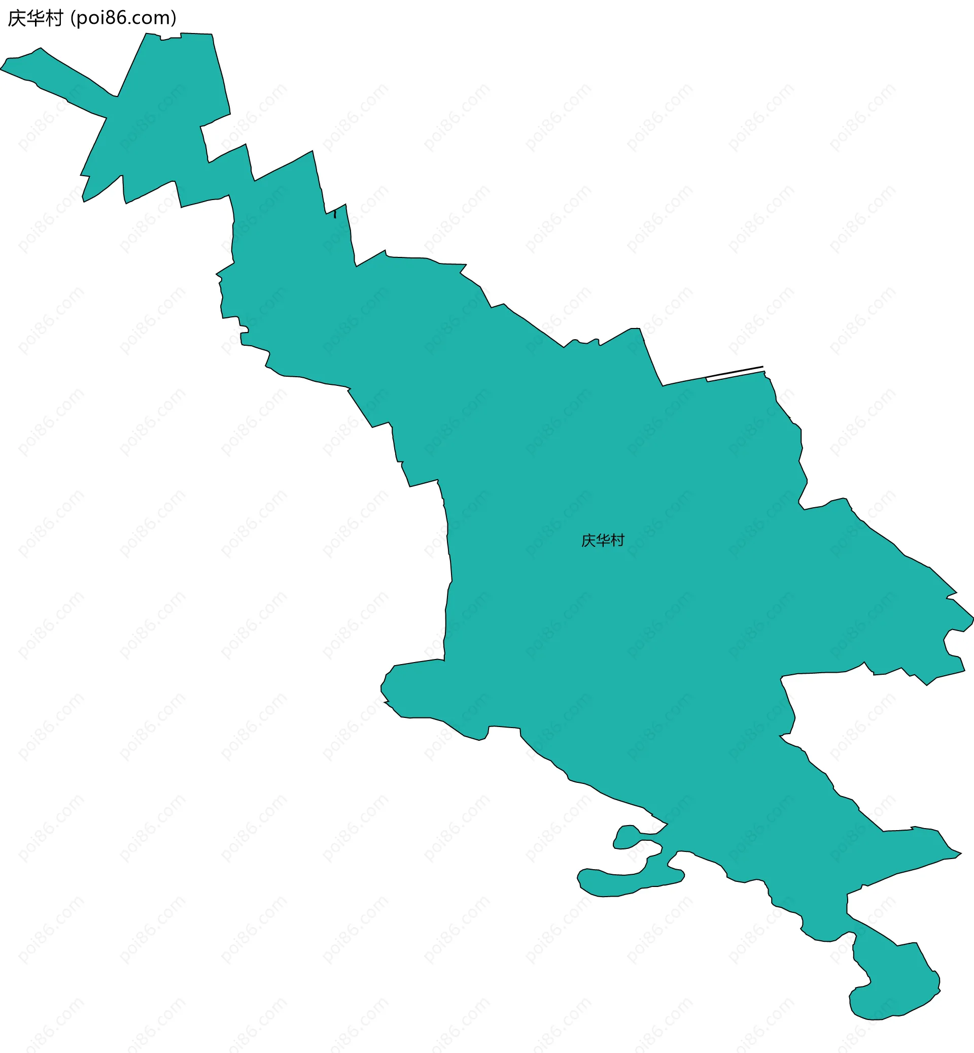 庆华村边界地图
