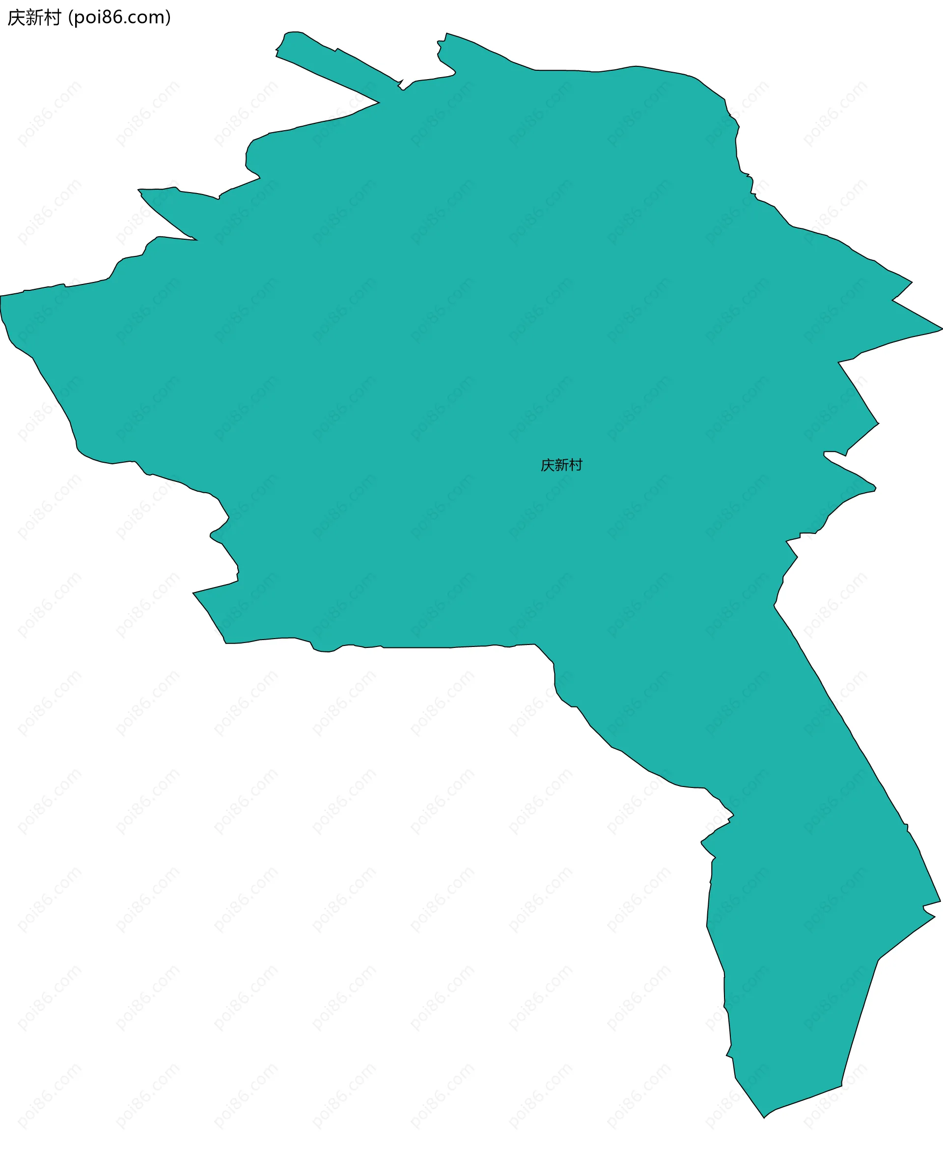 庆新村边界地图