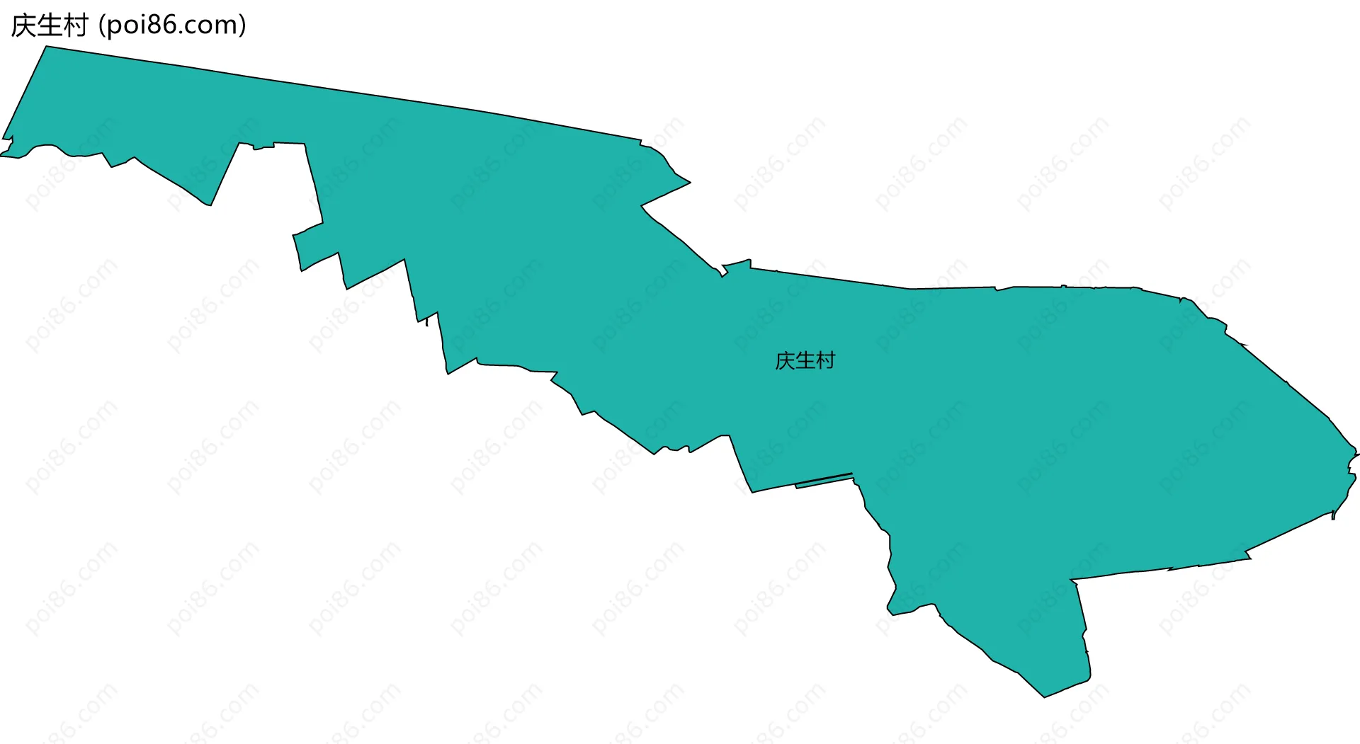 庆生村边界地图