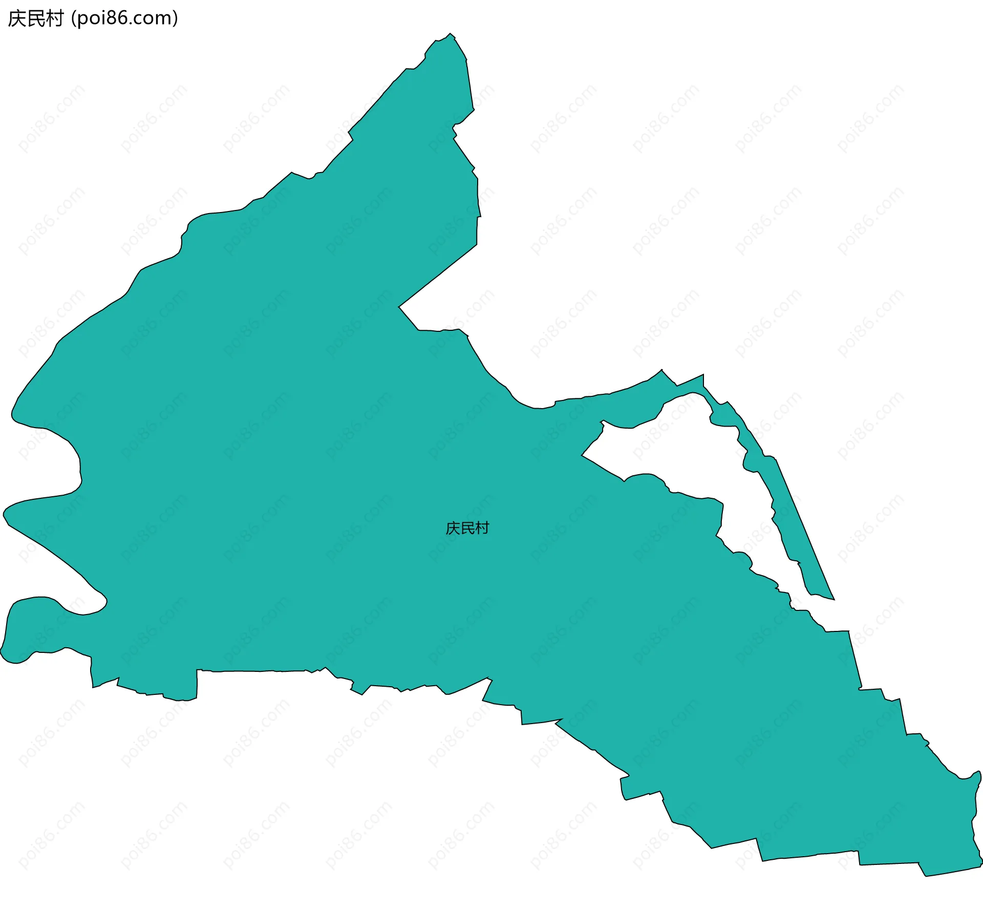 庆民村边界地图