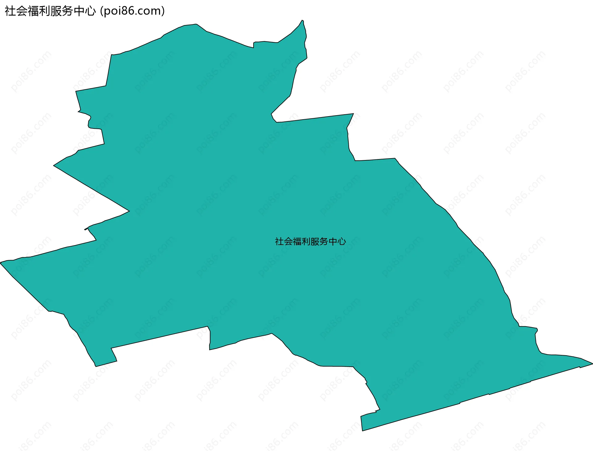 社会福利服务中心边界地图