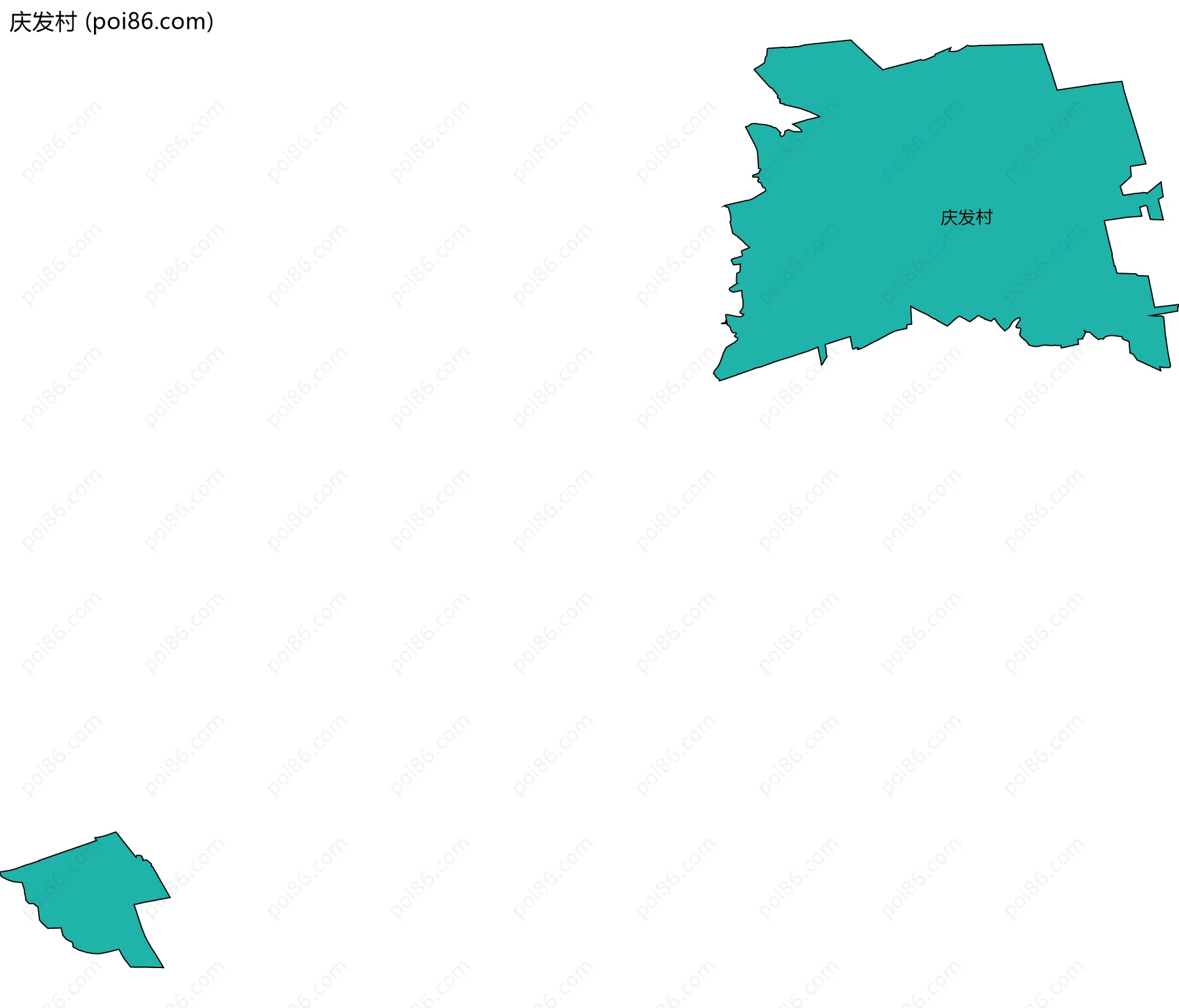 庆发村边界地图