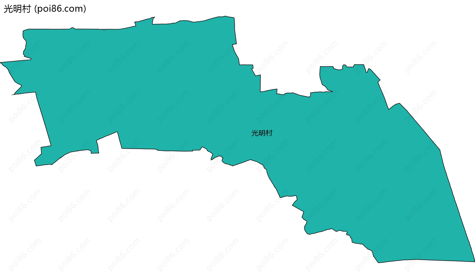 光明村边界地图