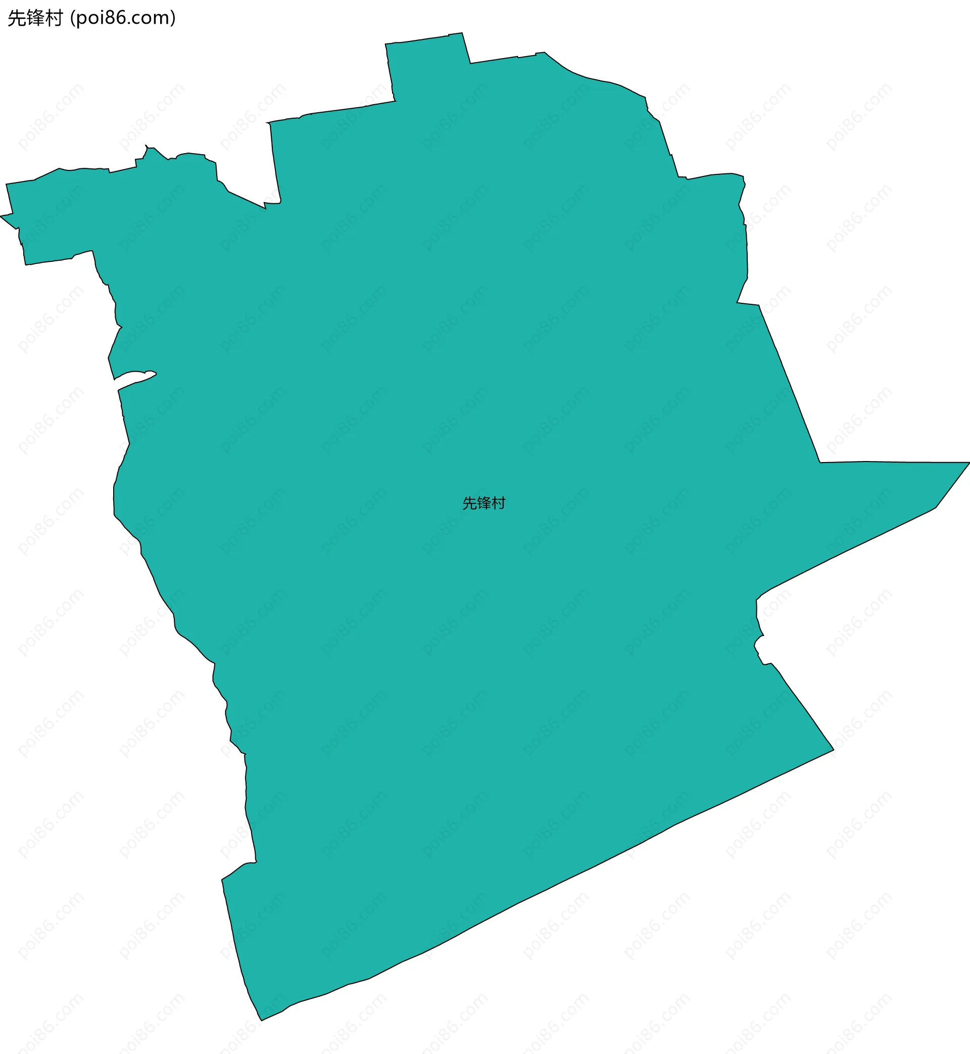 先锋村边界地图