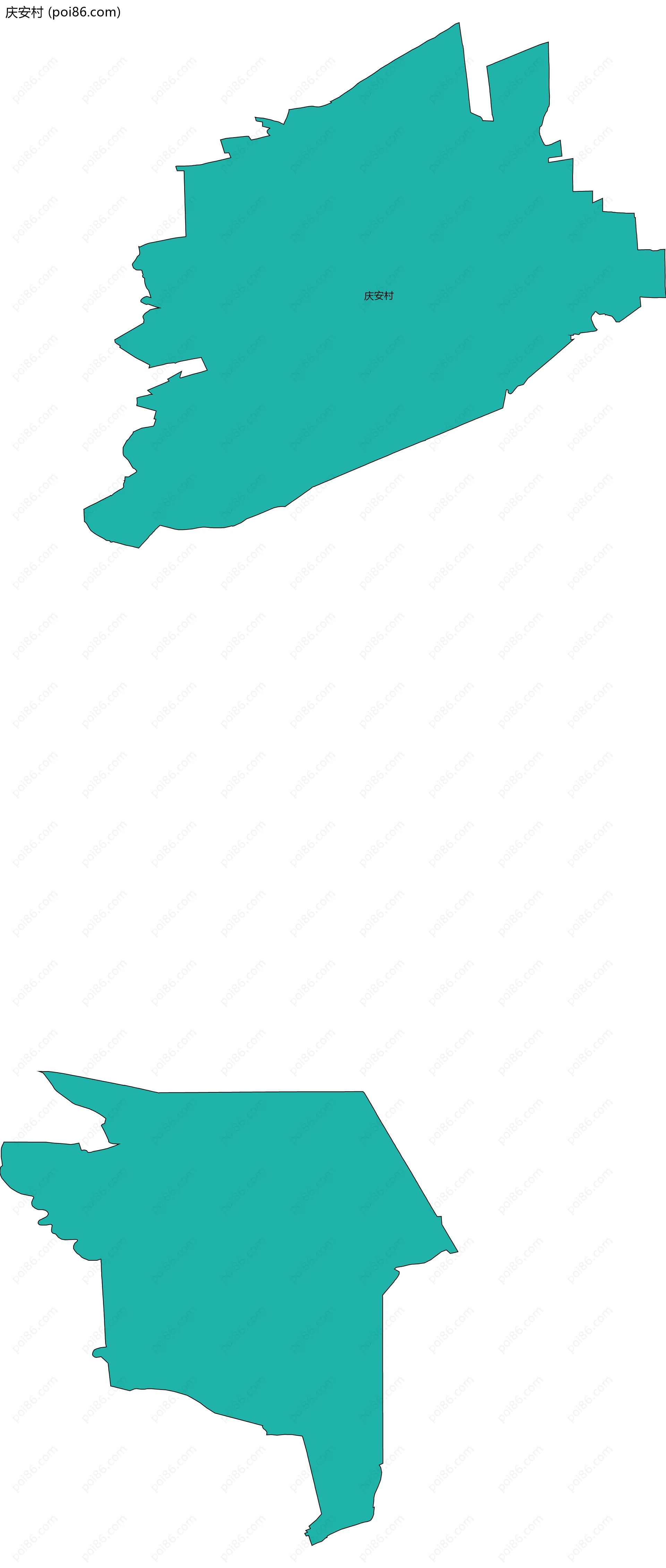 庆安村边界地图