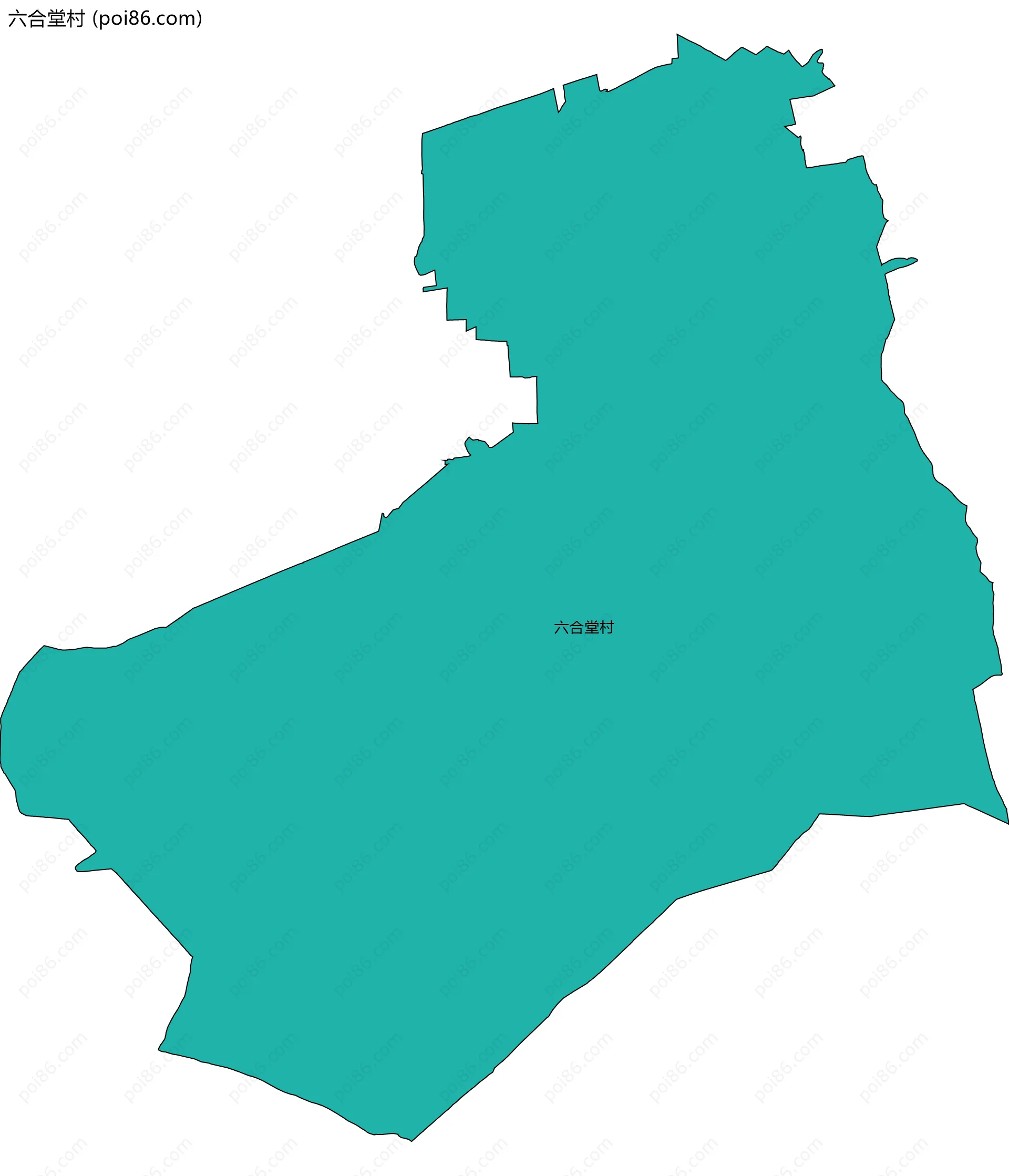 六合堂村边界地图
