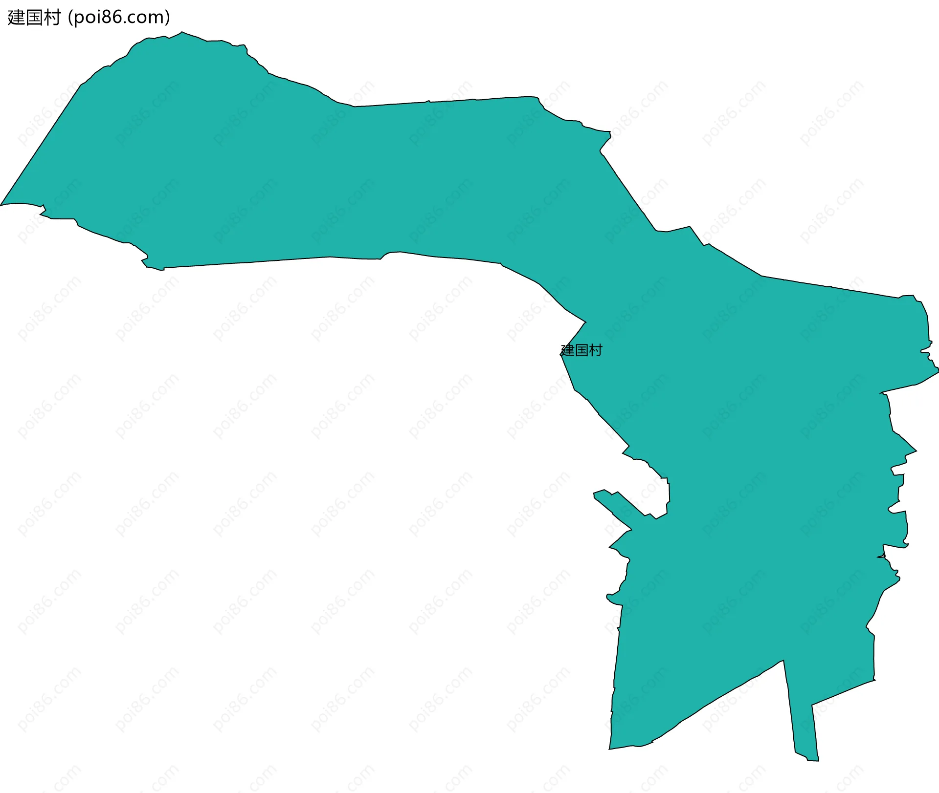 建国村边界地图
