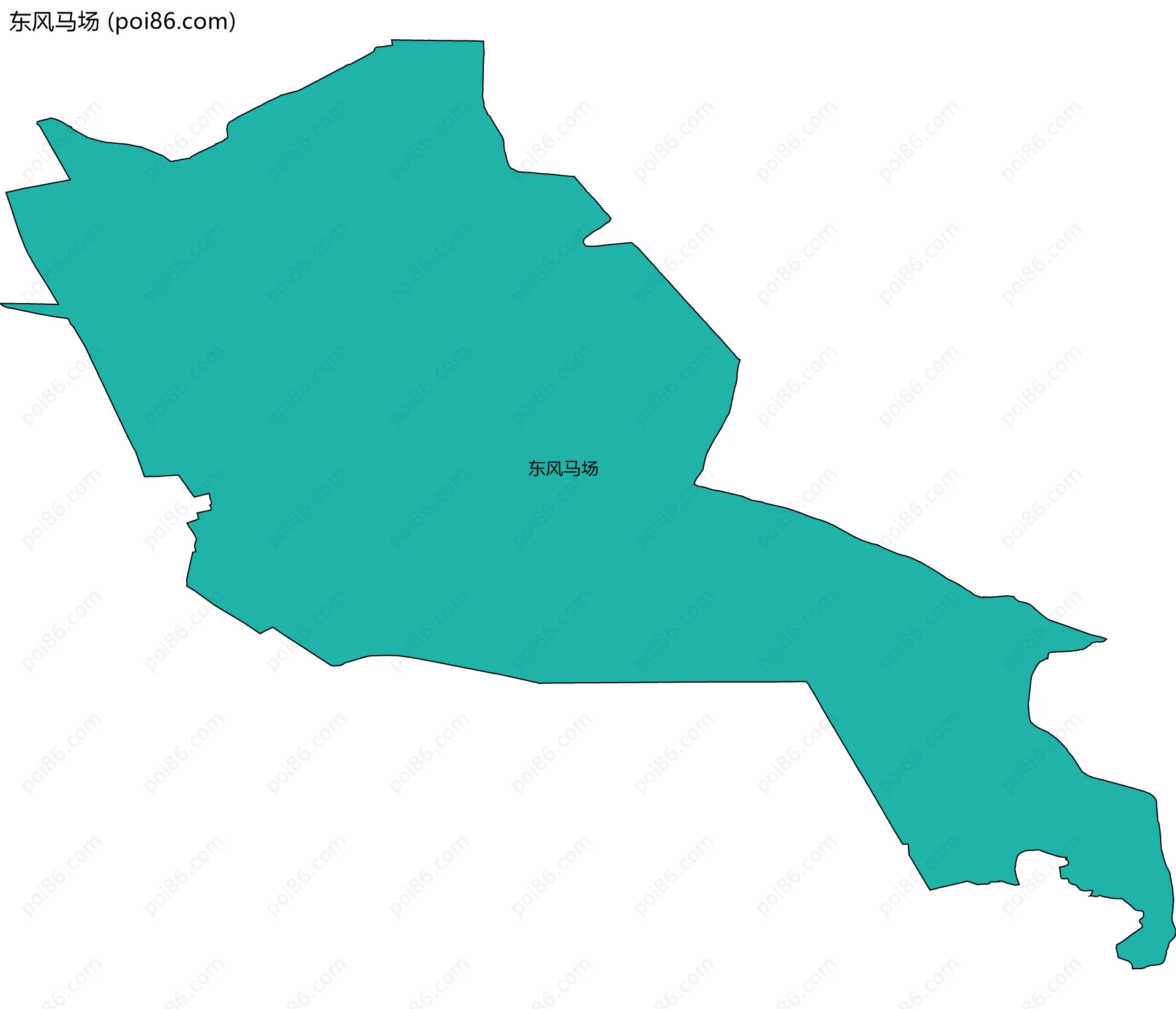 东风马场边界地图