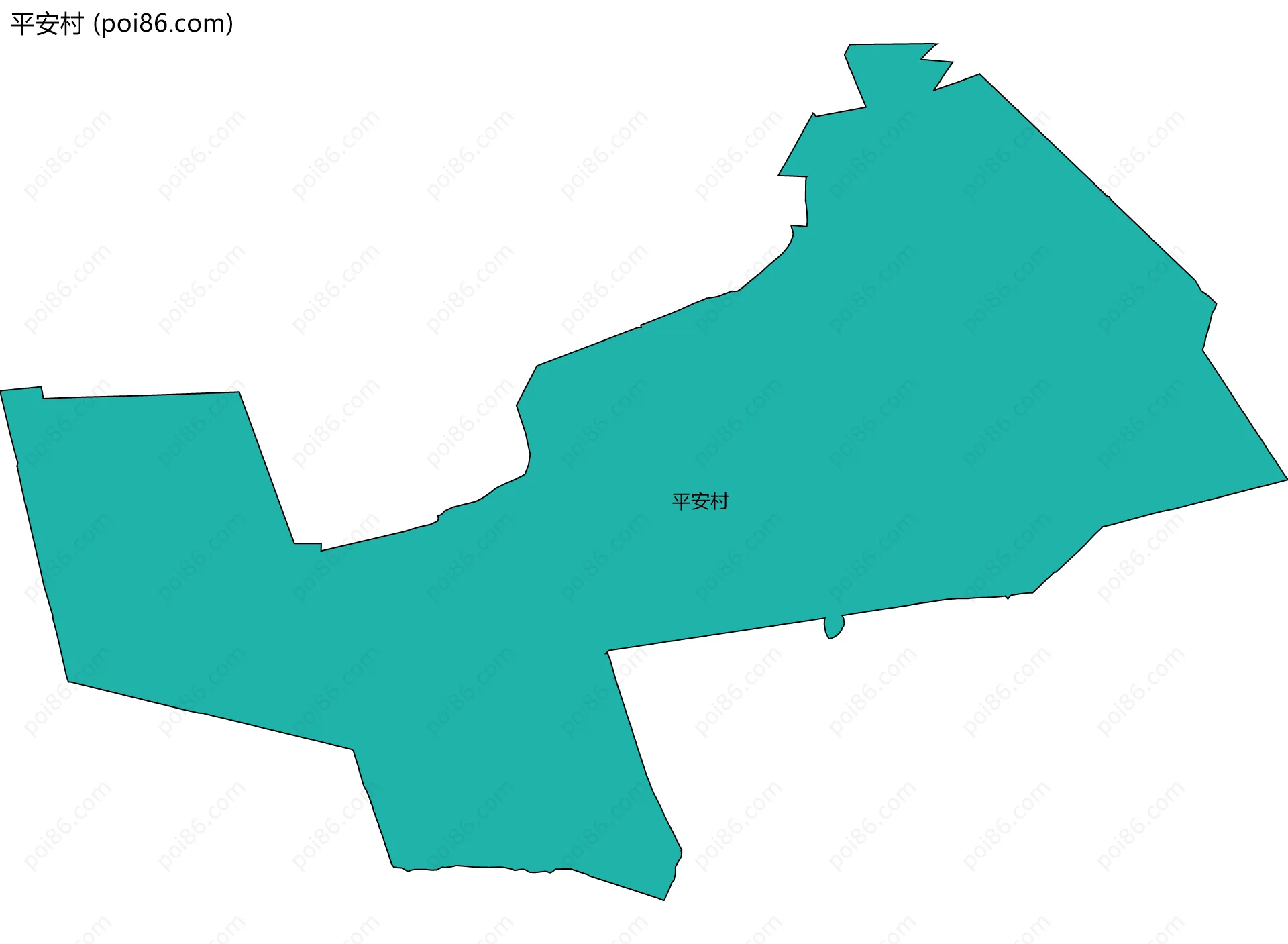 平安村边界地图