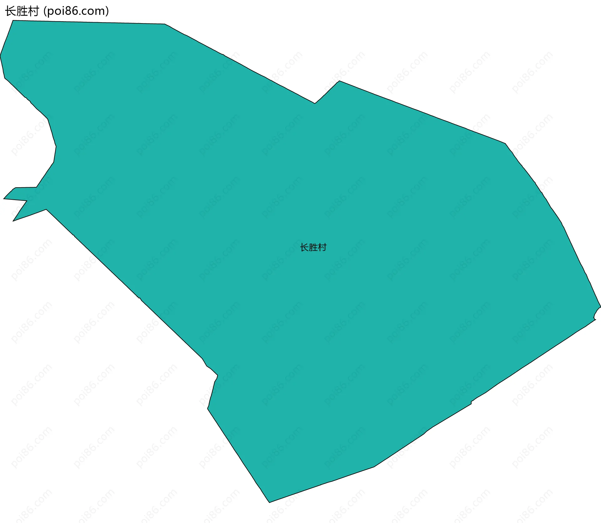 长胜村边界地图