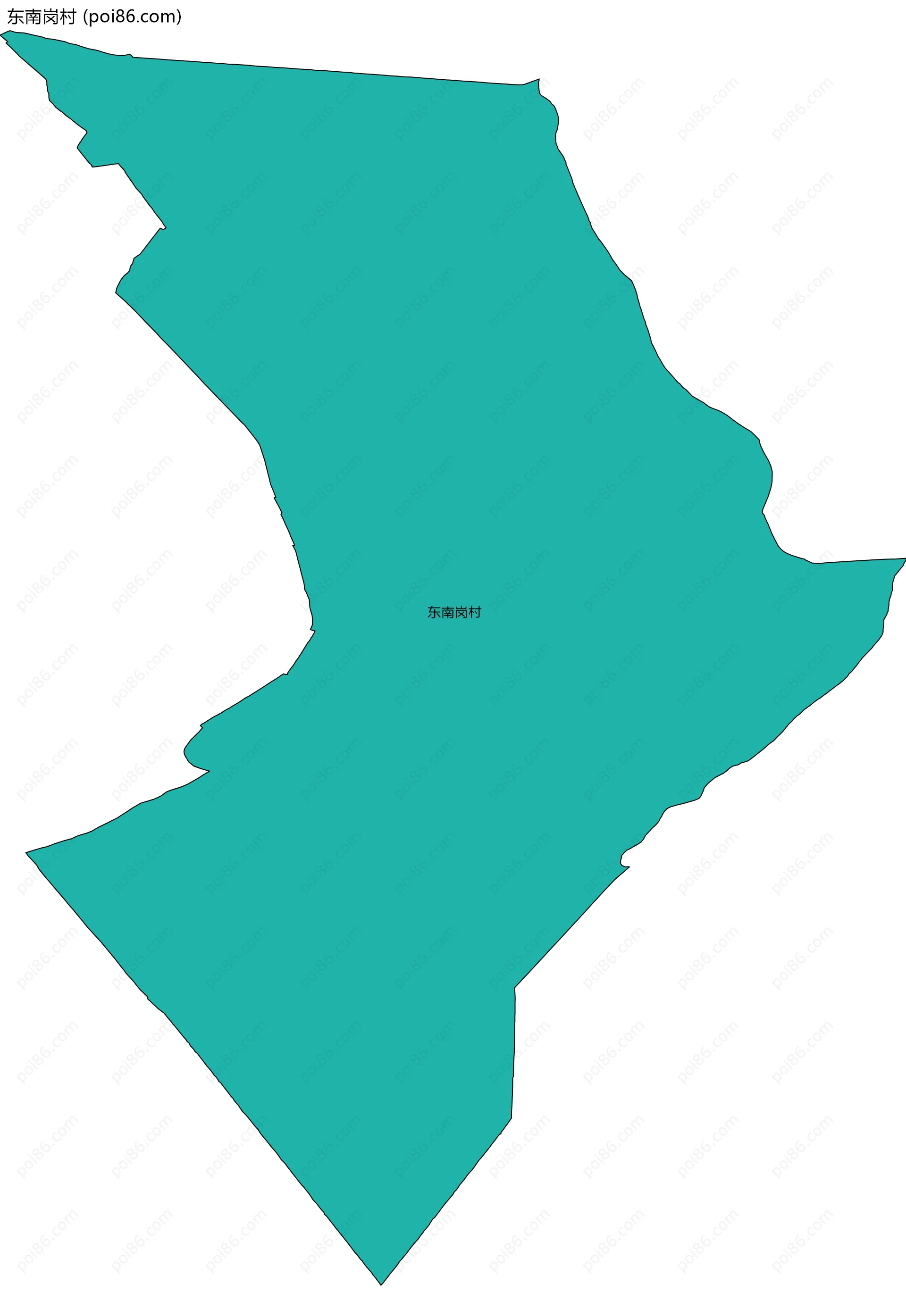 东南岗村边界地图