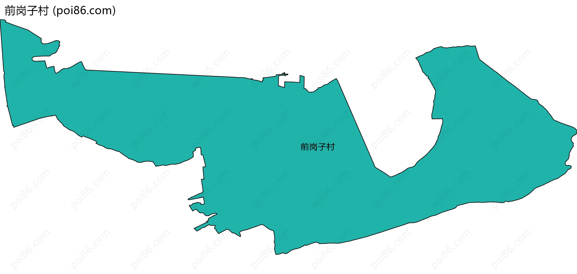 前岗子村边界地图