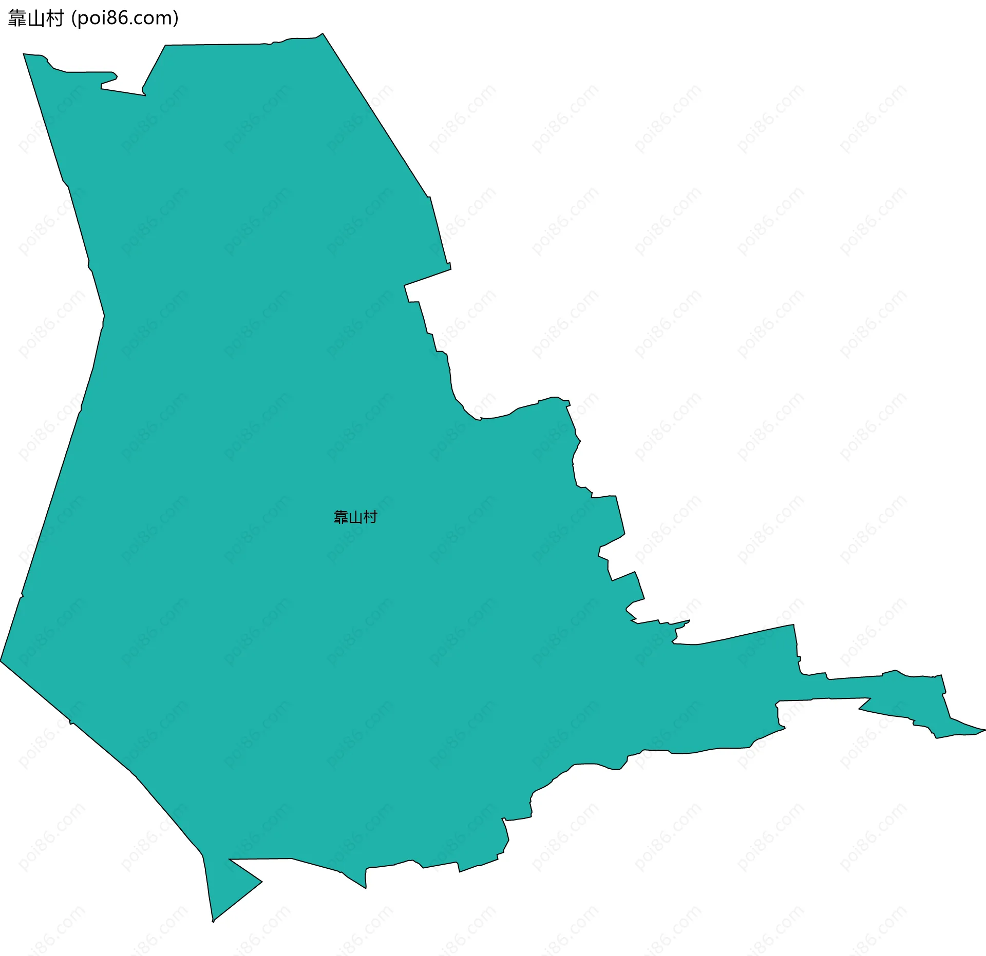 靠山村边界地图