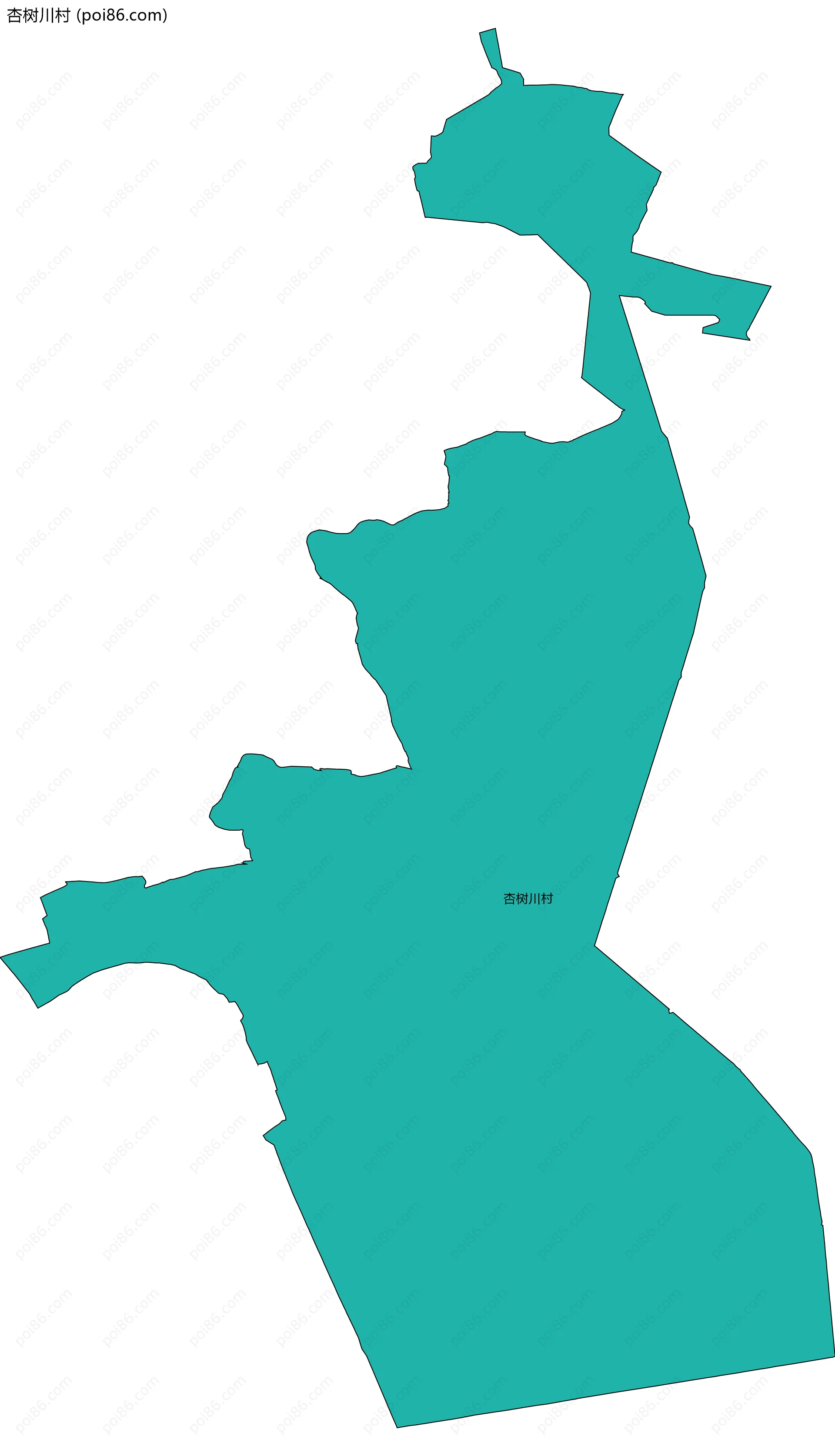 杏树川村边界地图