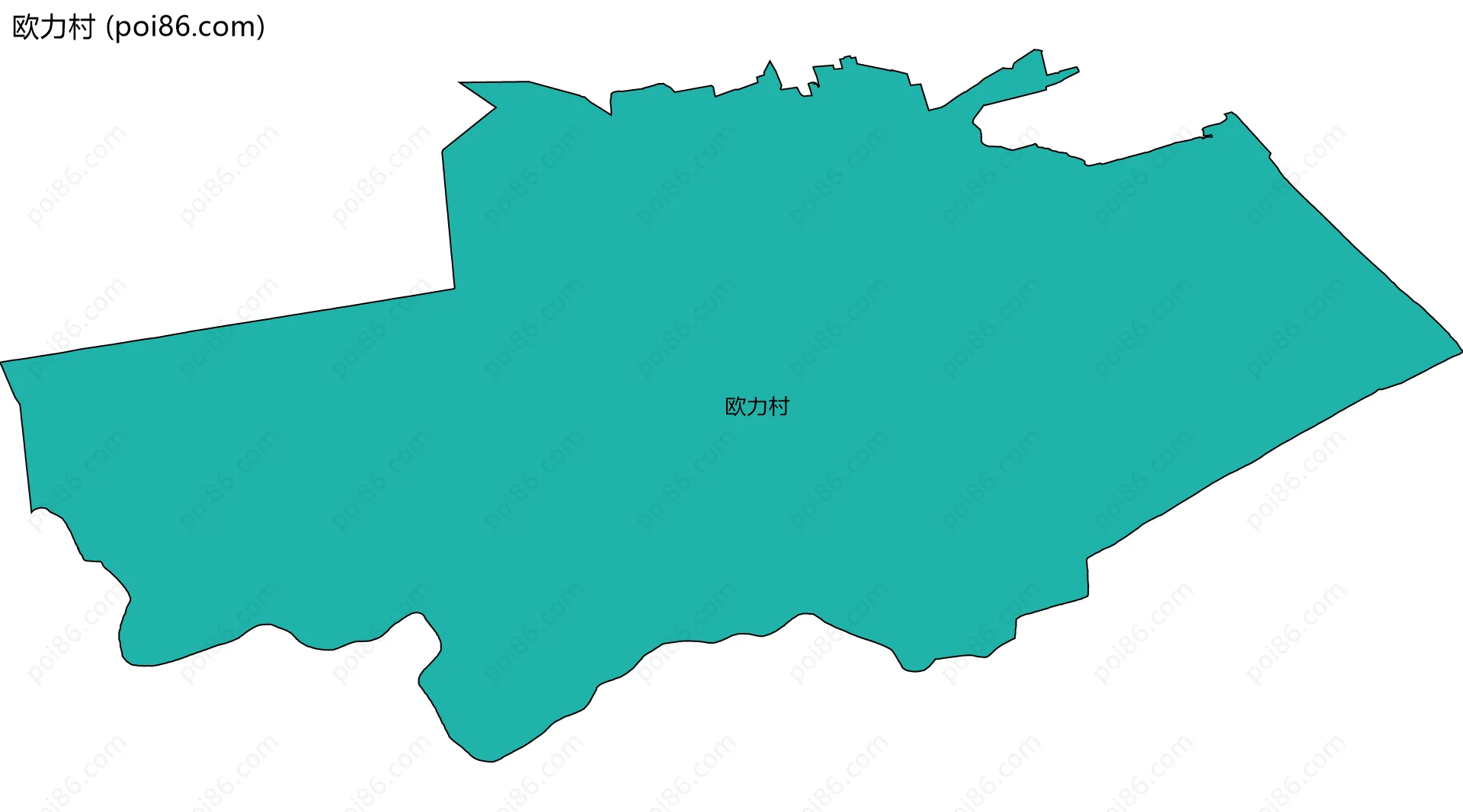 欧力村边界地图