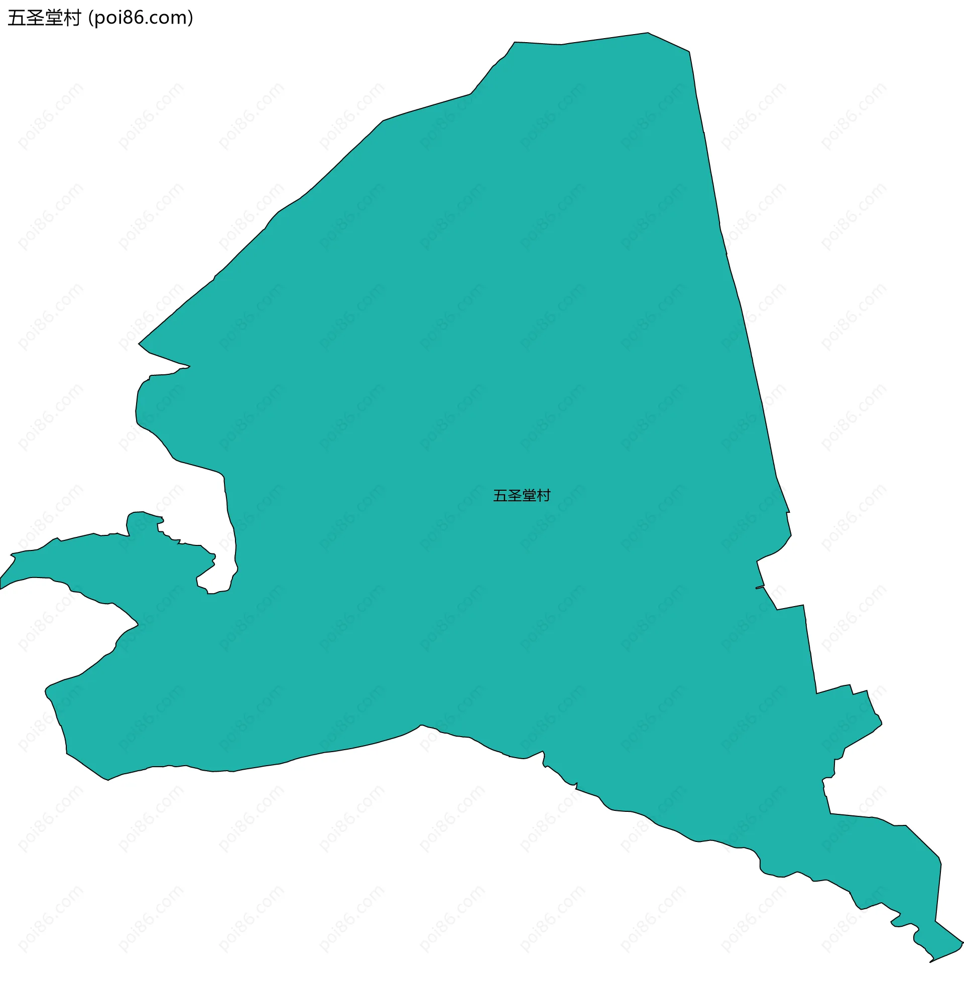 五圣堂村边界地图