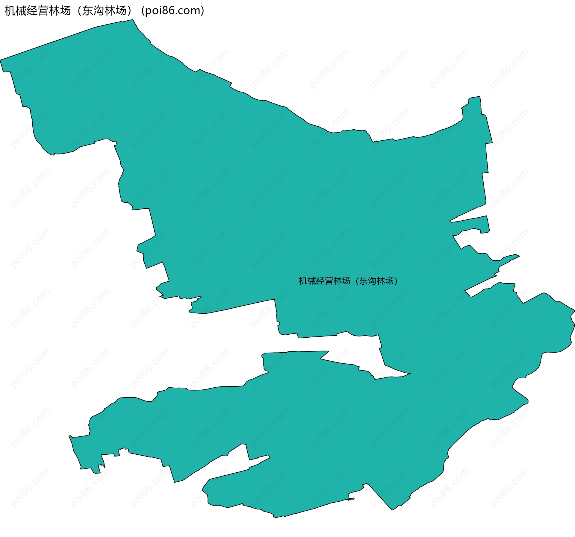 机械经营林场（东沟林场）边界地图