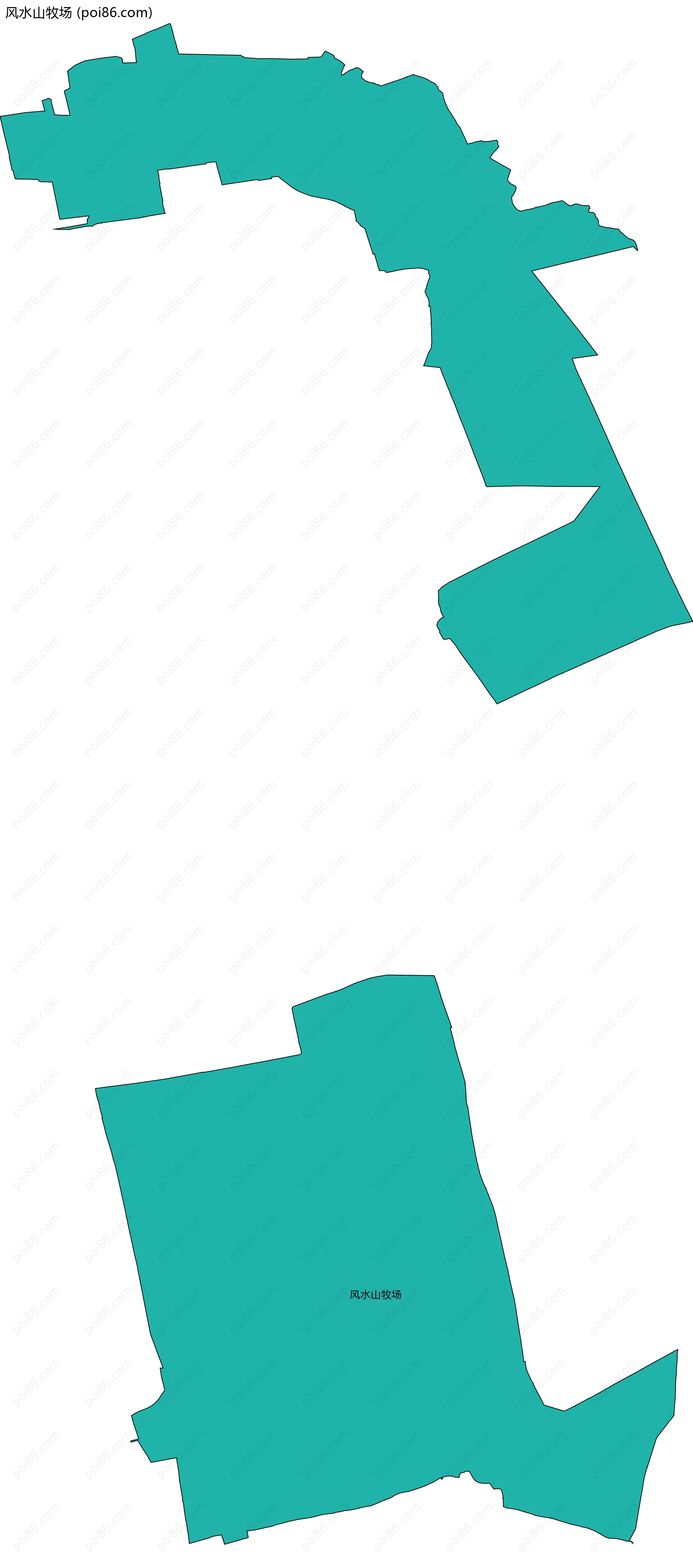风水山牧场边界地图
