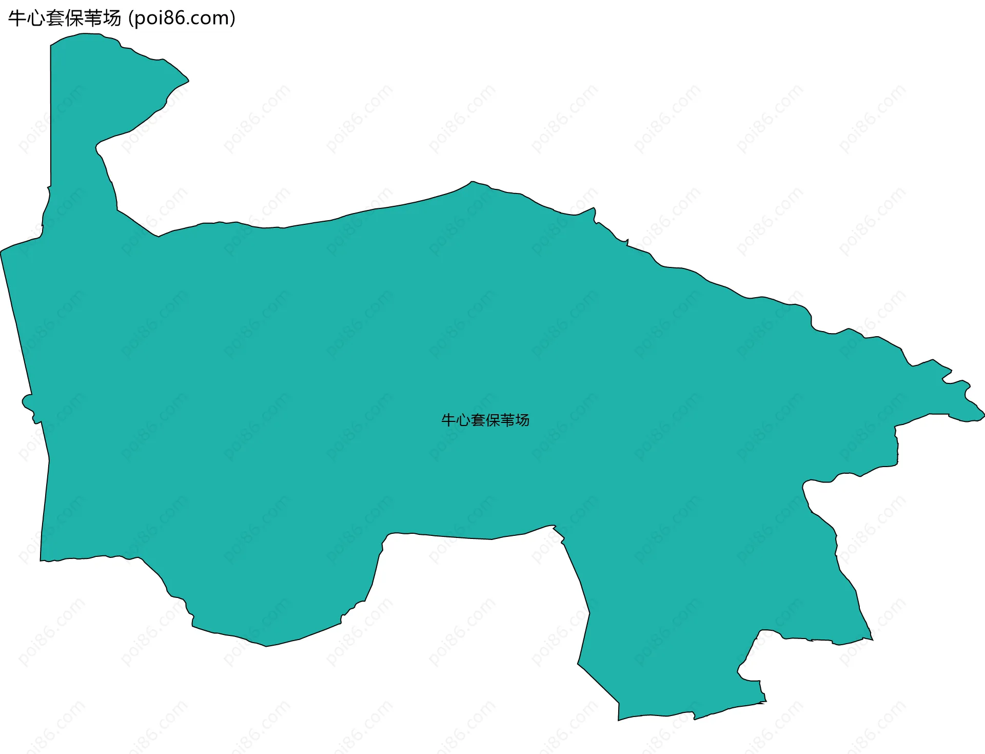 牛心套保苇场边界地图