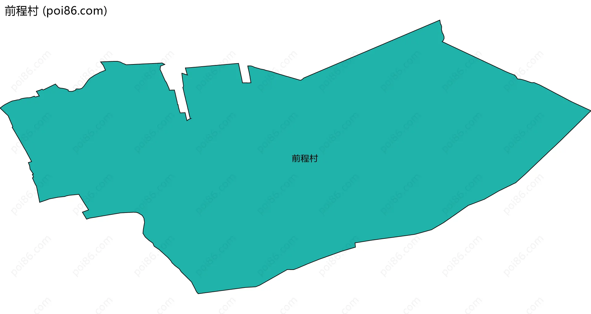 前程村边界地图