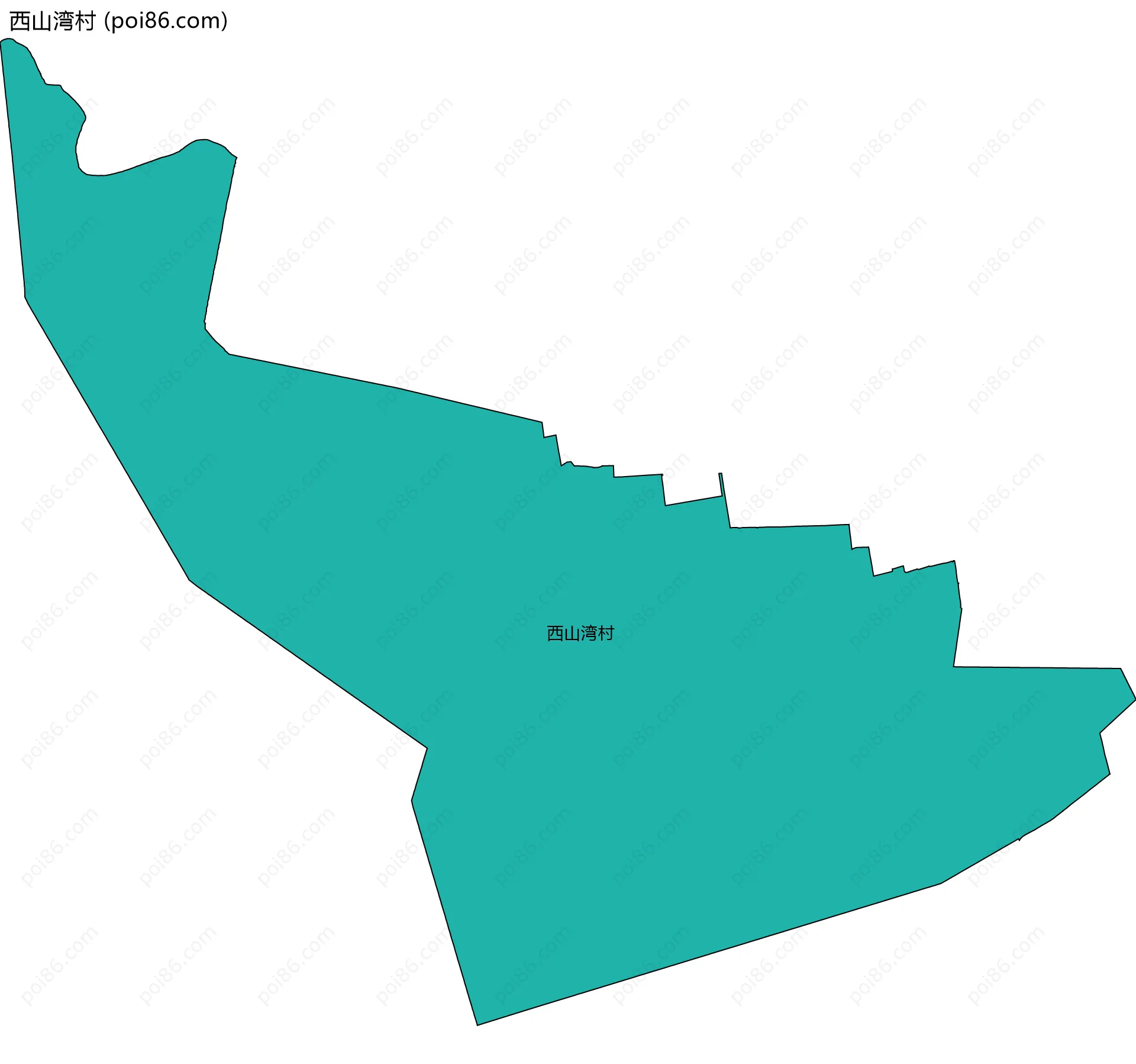 西山湾村边界地图