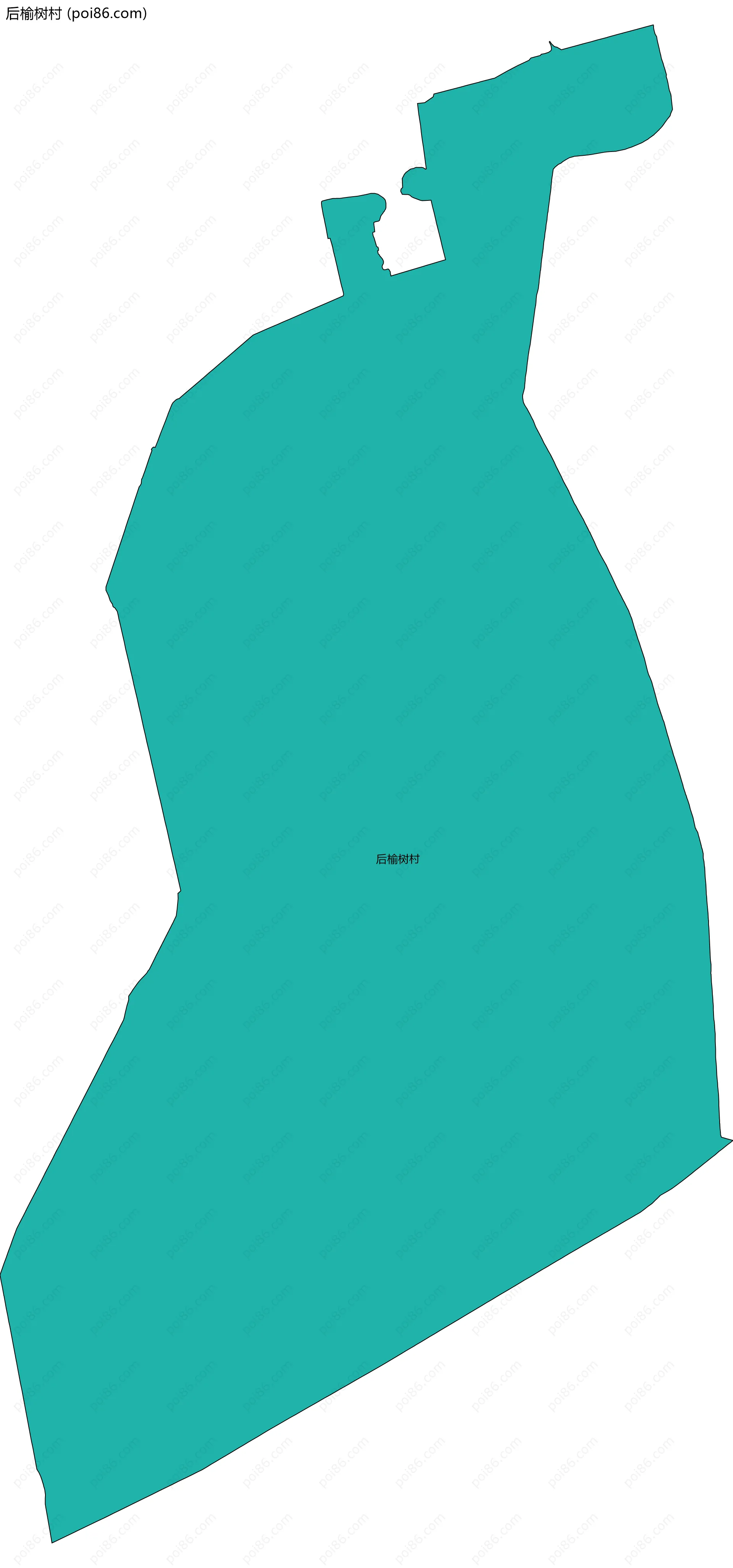 后榆树村边界地图