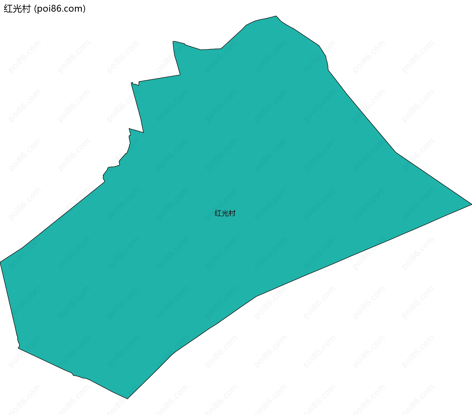 红光村边界地图