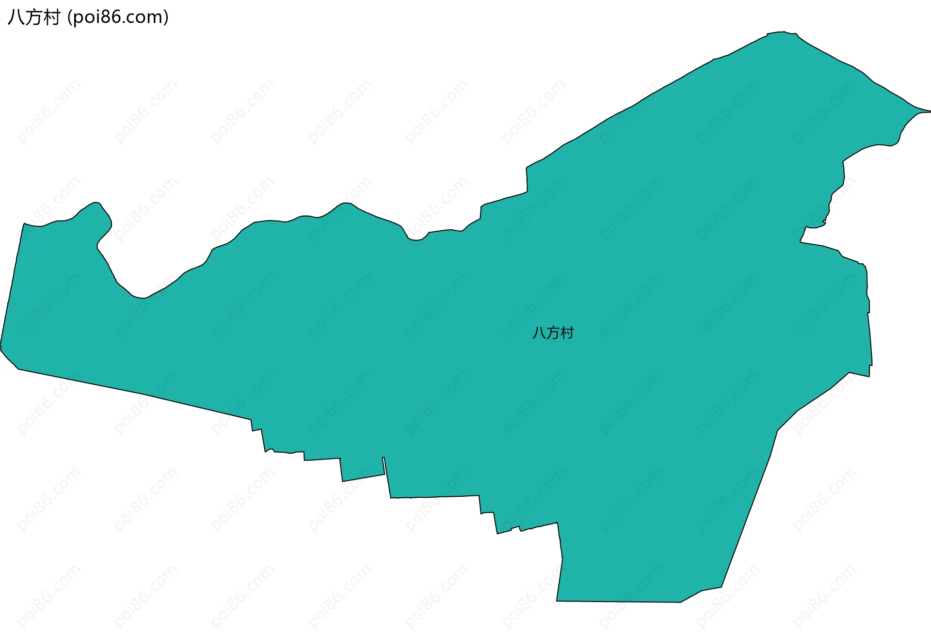八方村边界地图