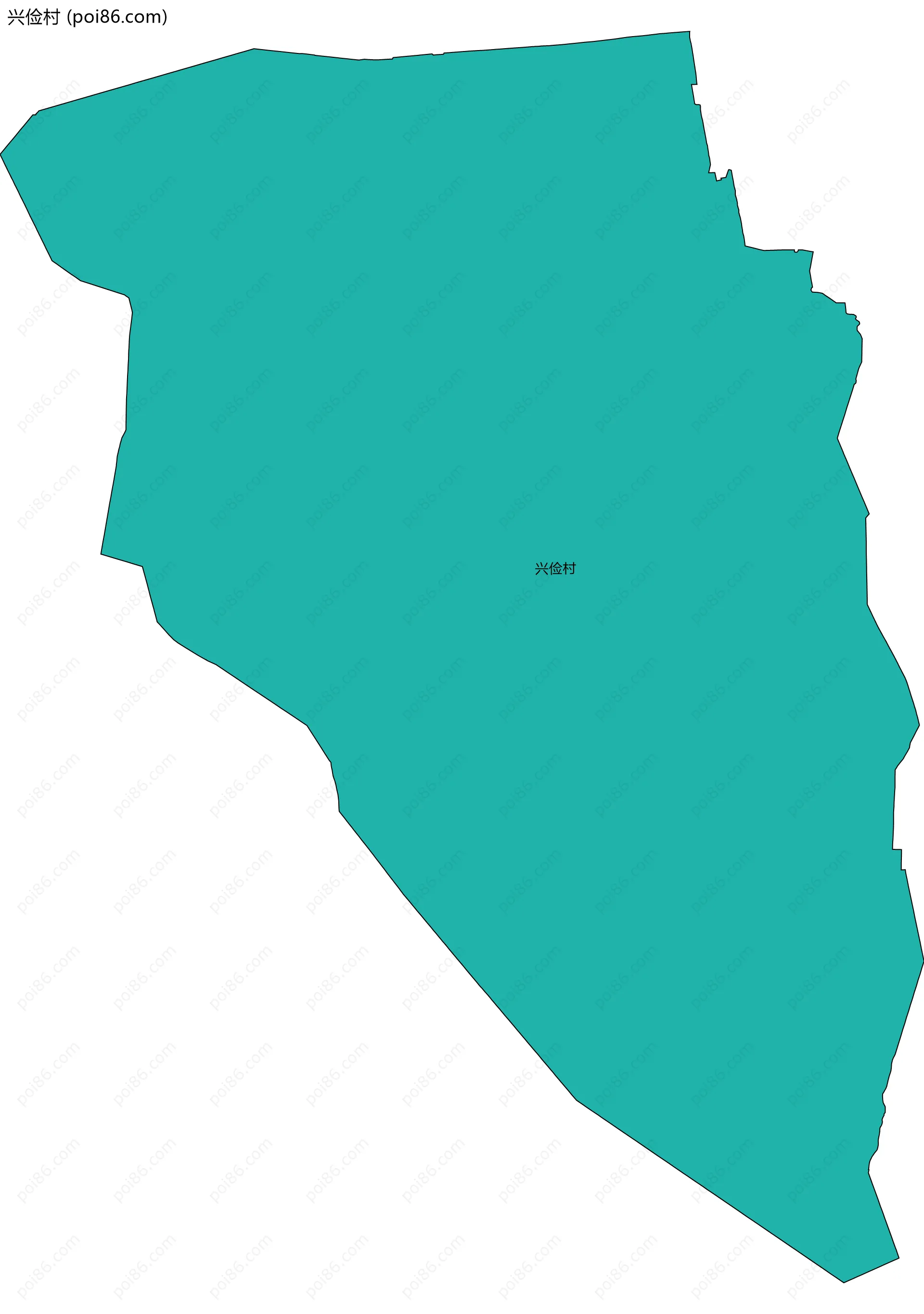 兴俭村边界地图