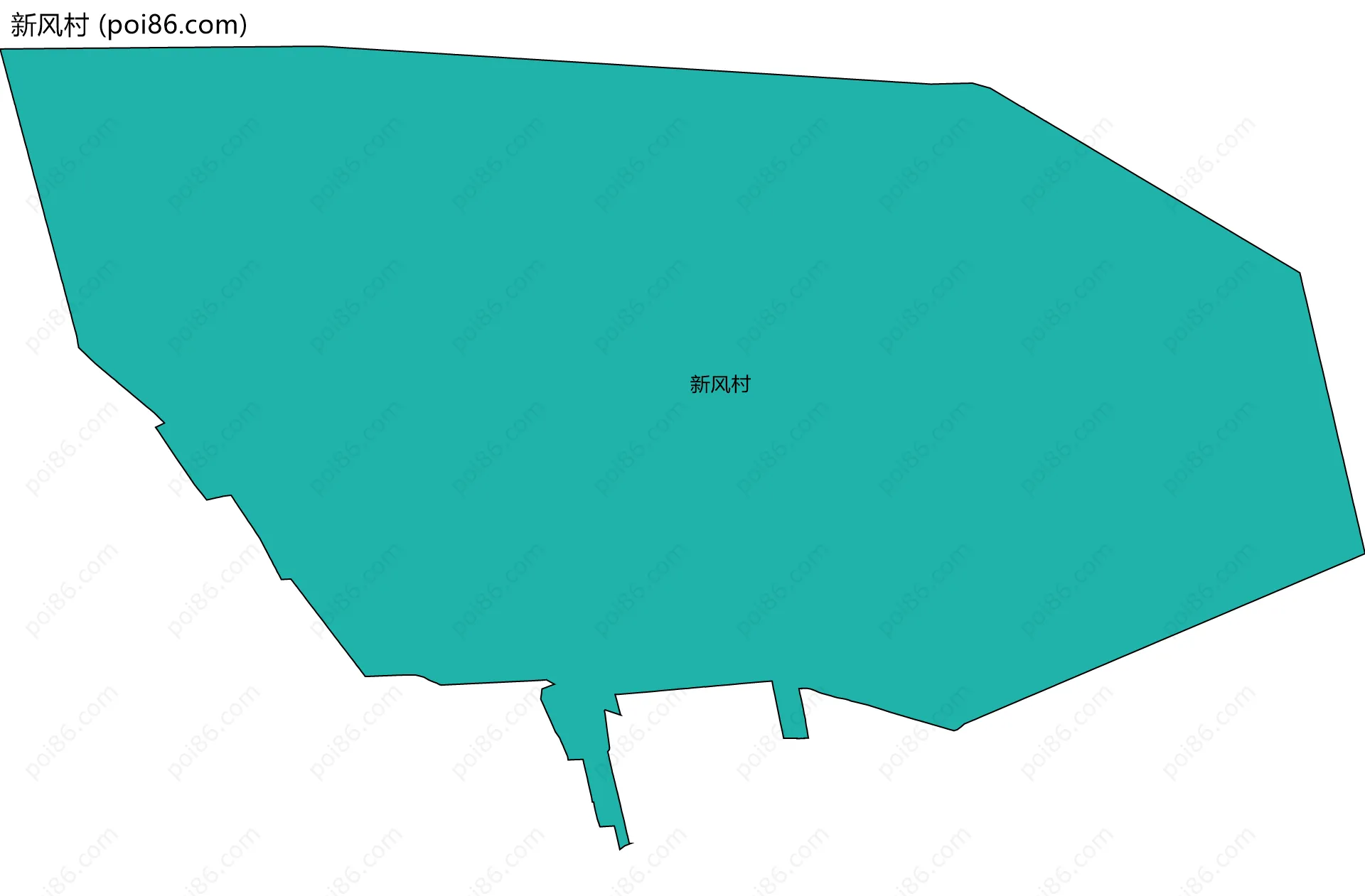 新风村边界地图
