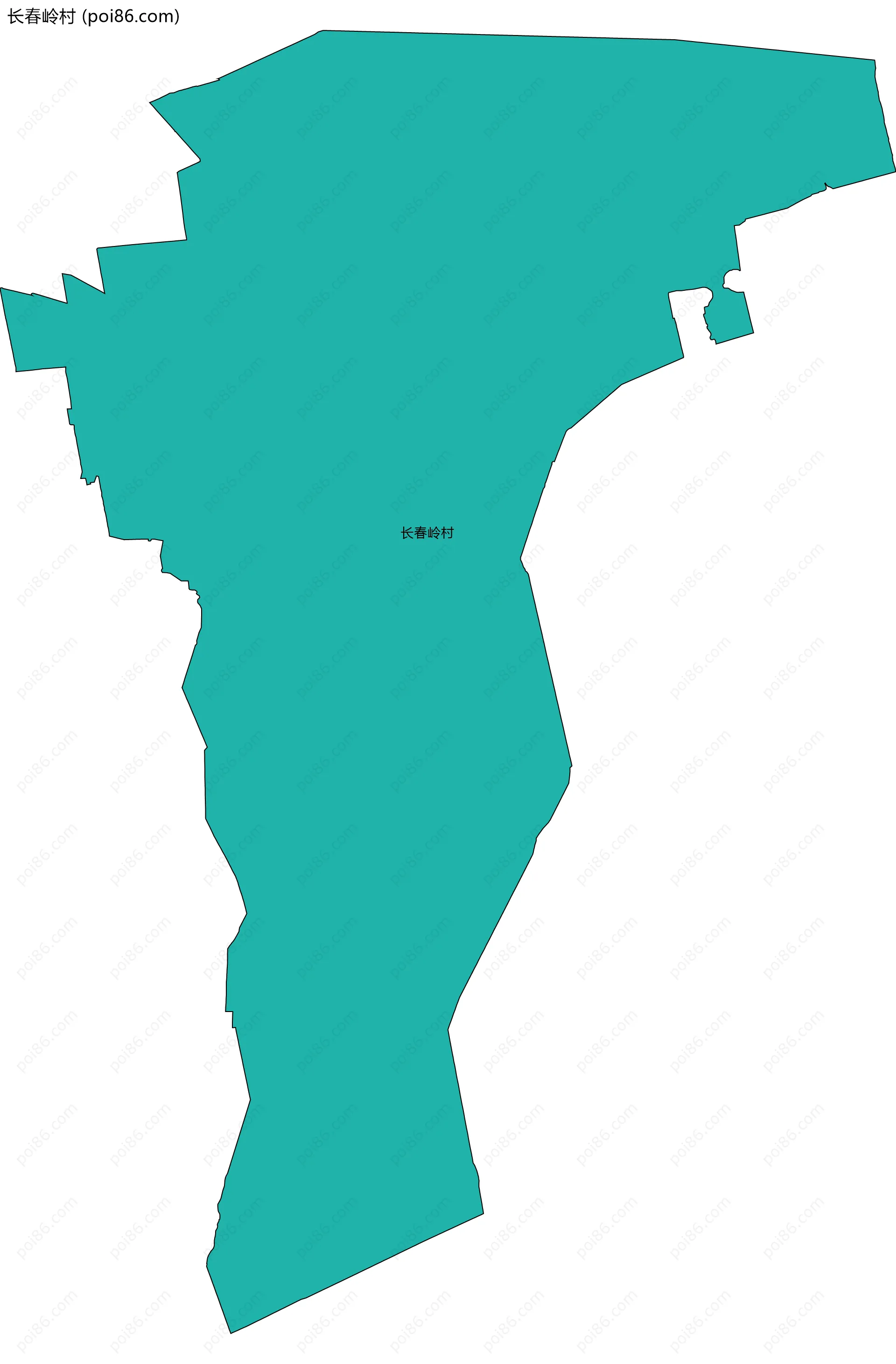 长春岭村边界地图