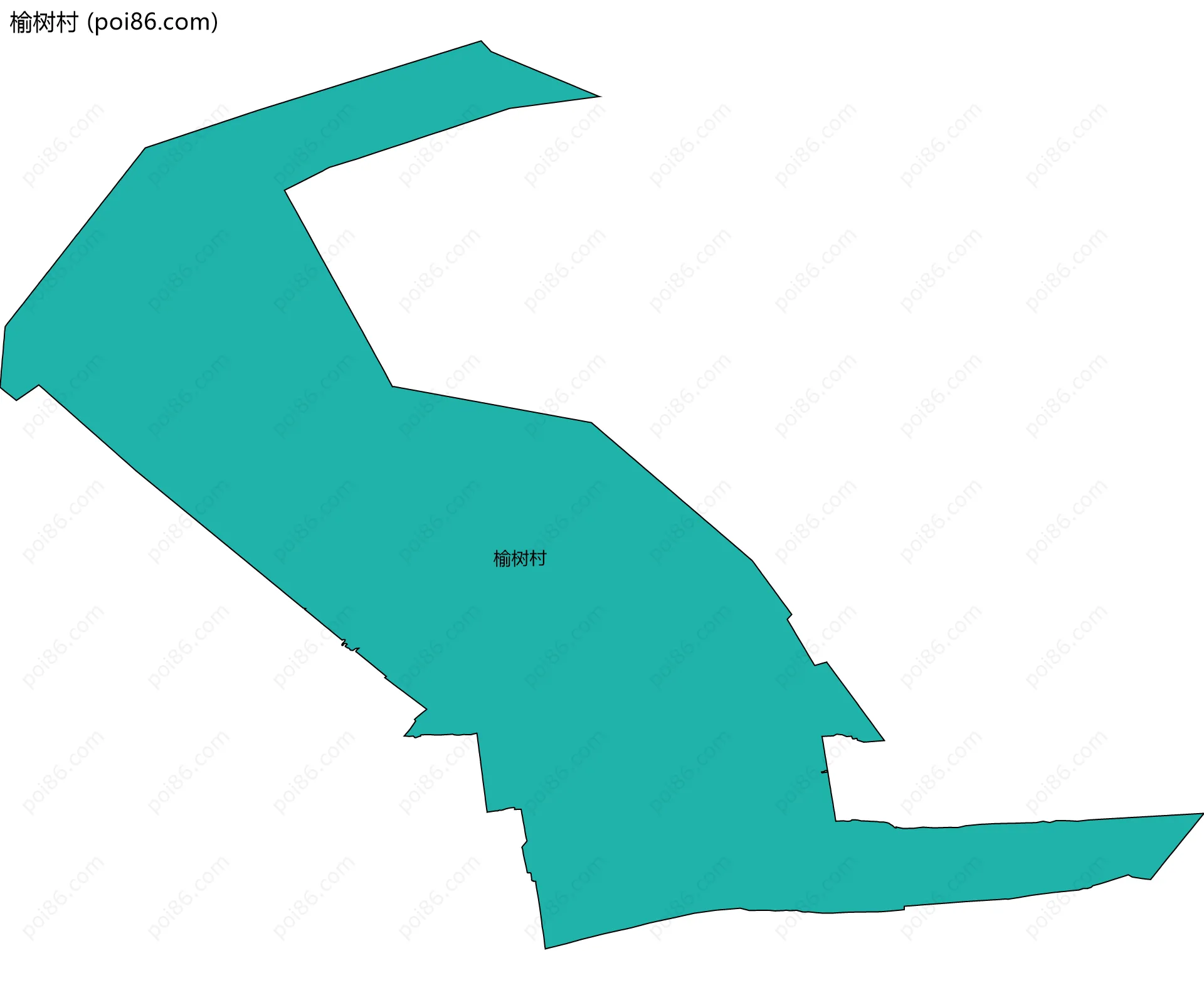 榆树村边界地图