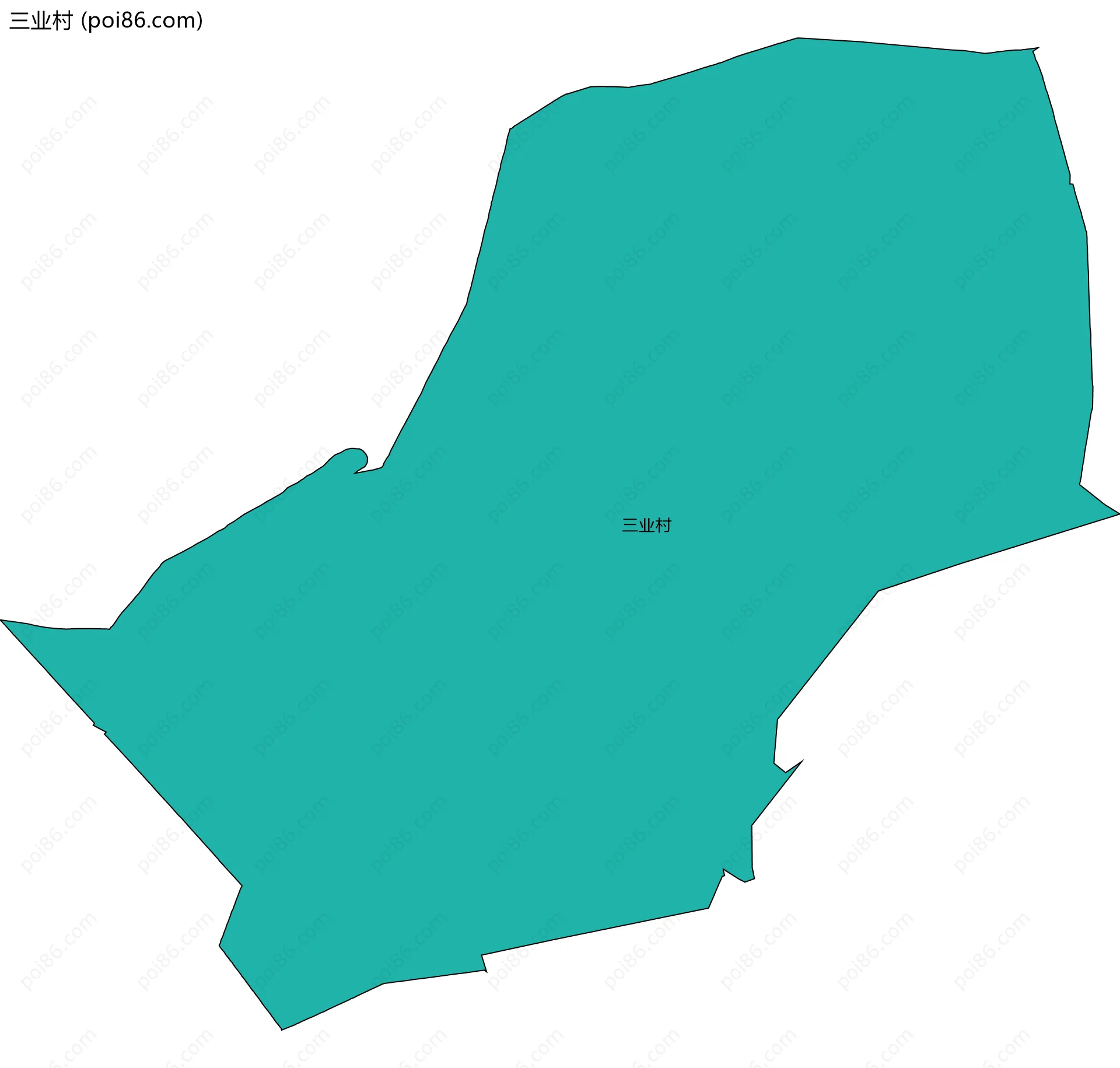三业村边界地图