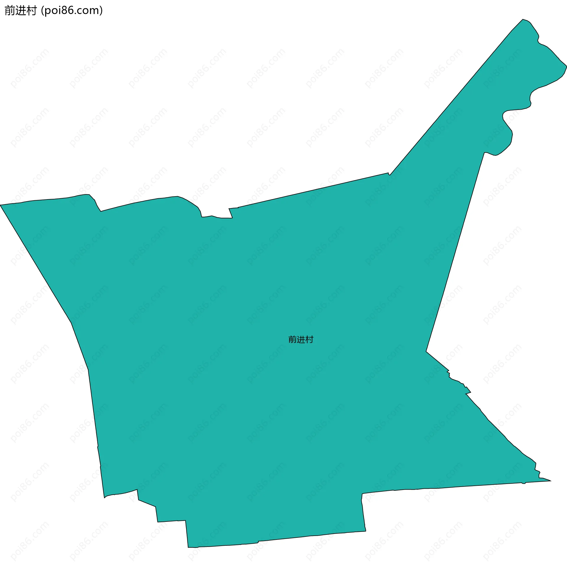 前进村边界地图