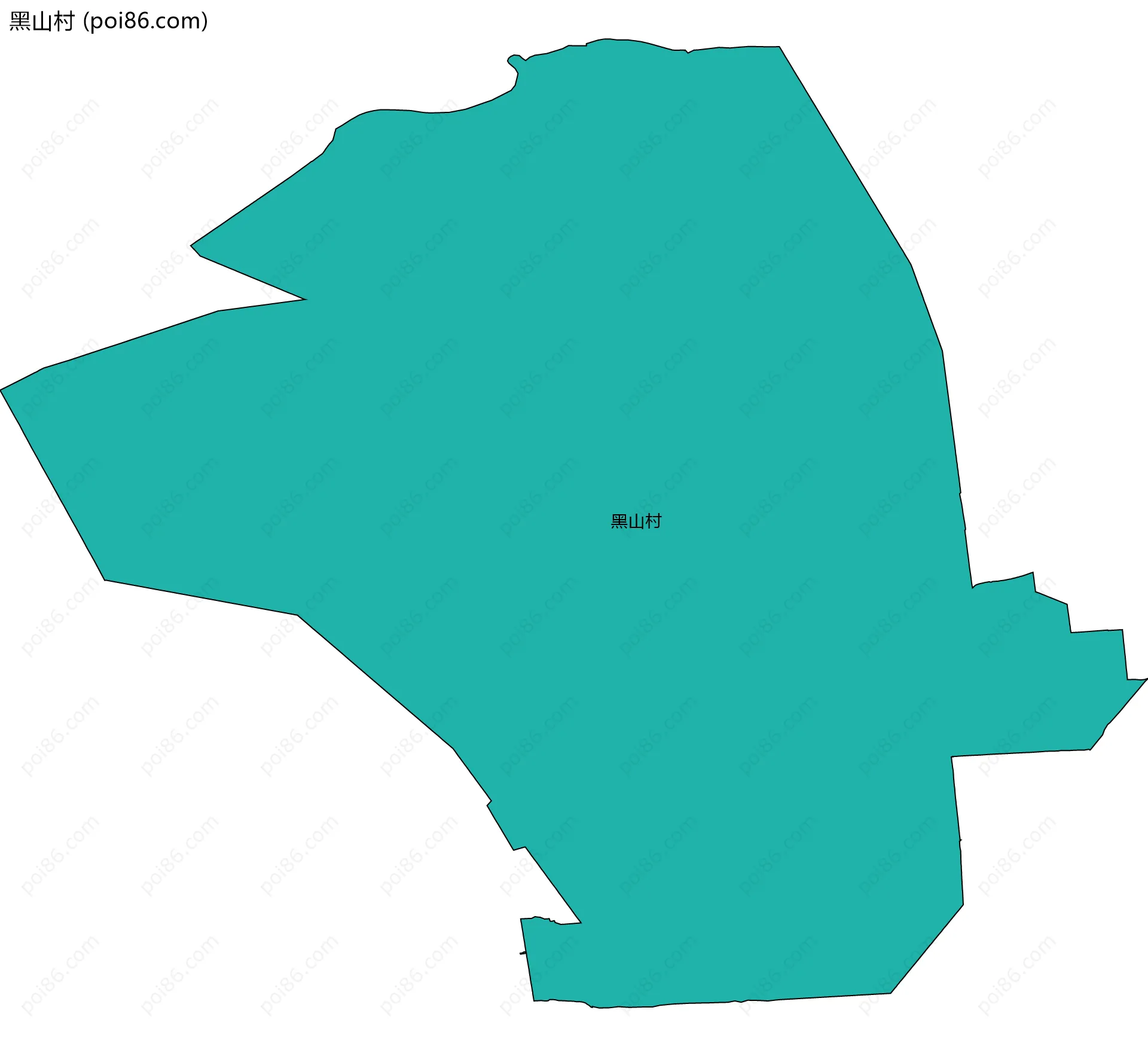 黑山村边界地图