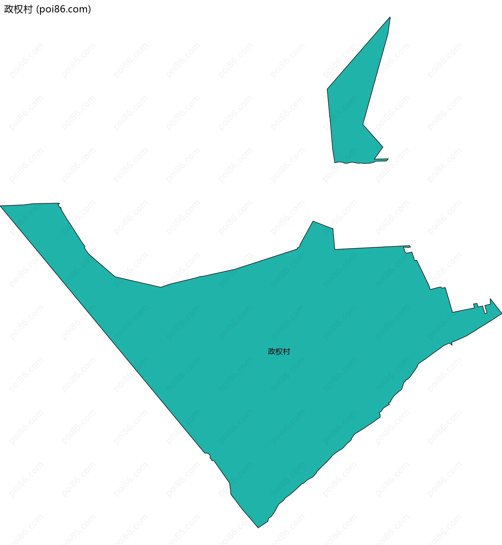 政权村边界地图