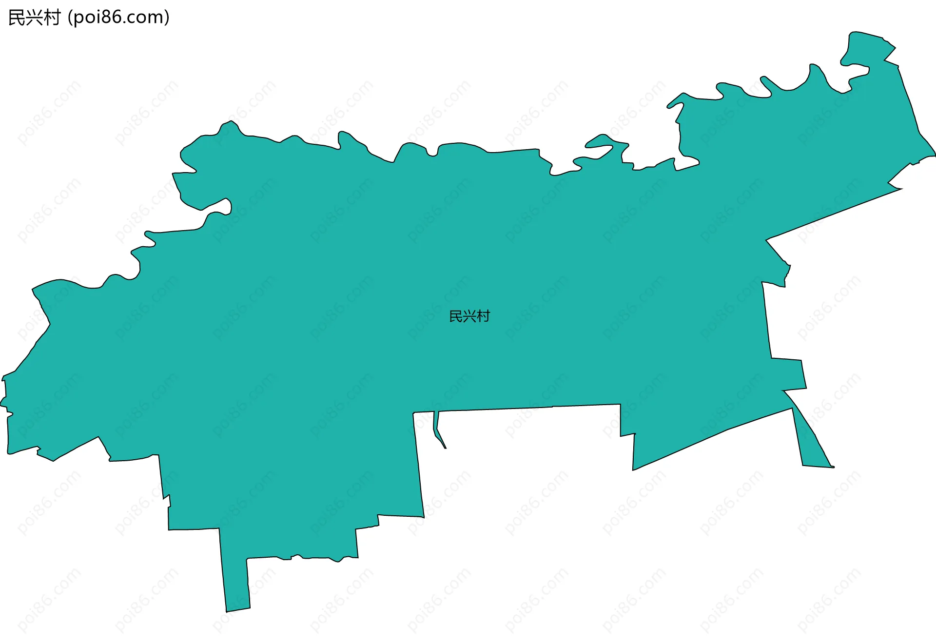 民兴村边界地图