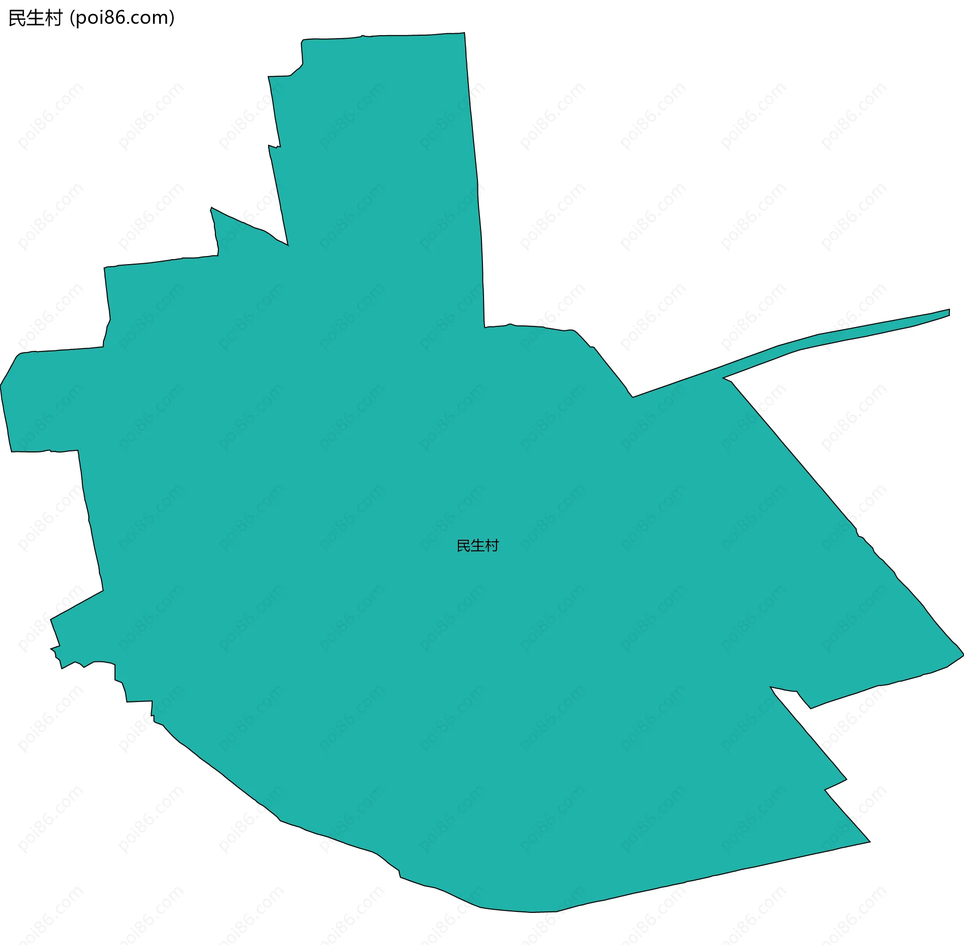 民生村边界地图