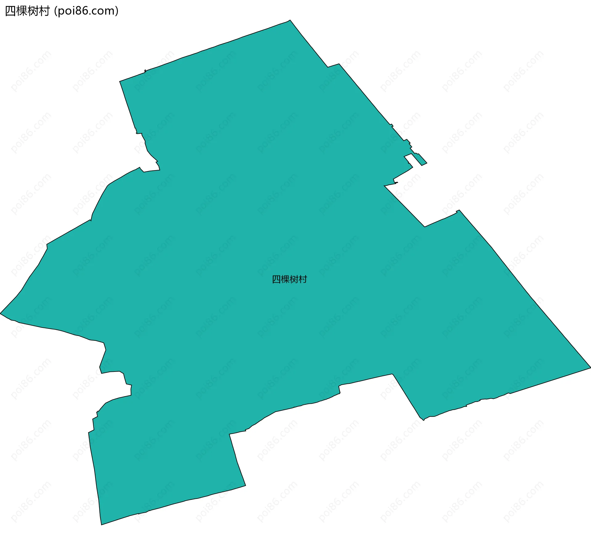 四棵树村边界地图