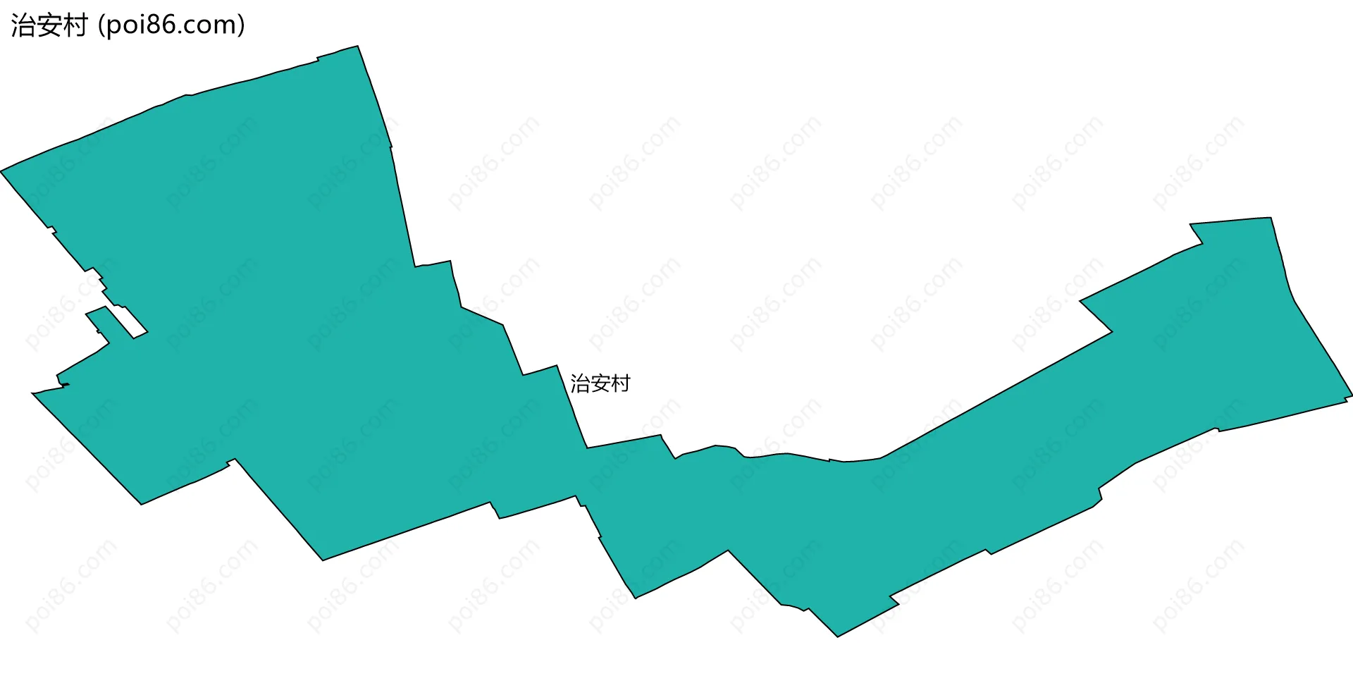 治安村边界地图