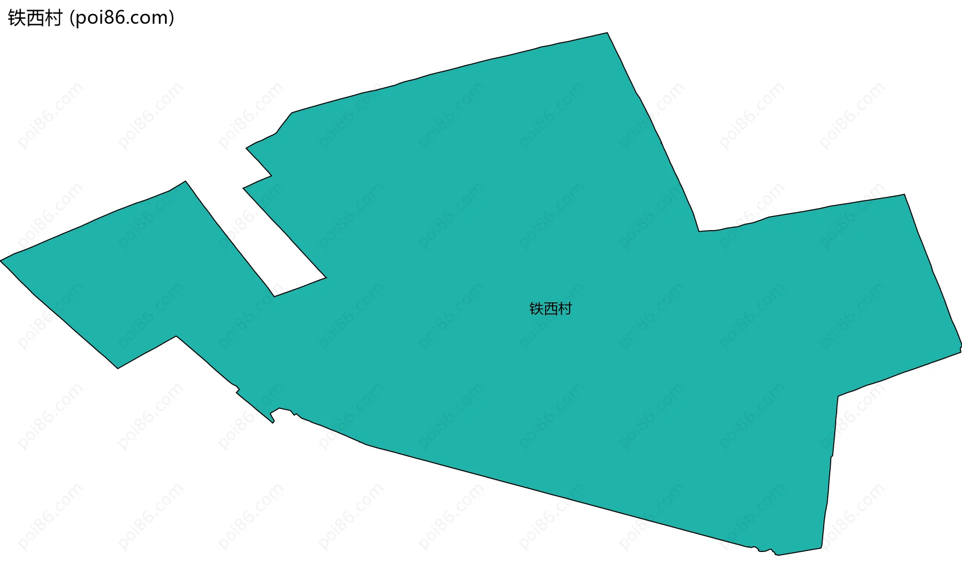 铁西村边界地图