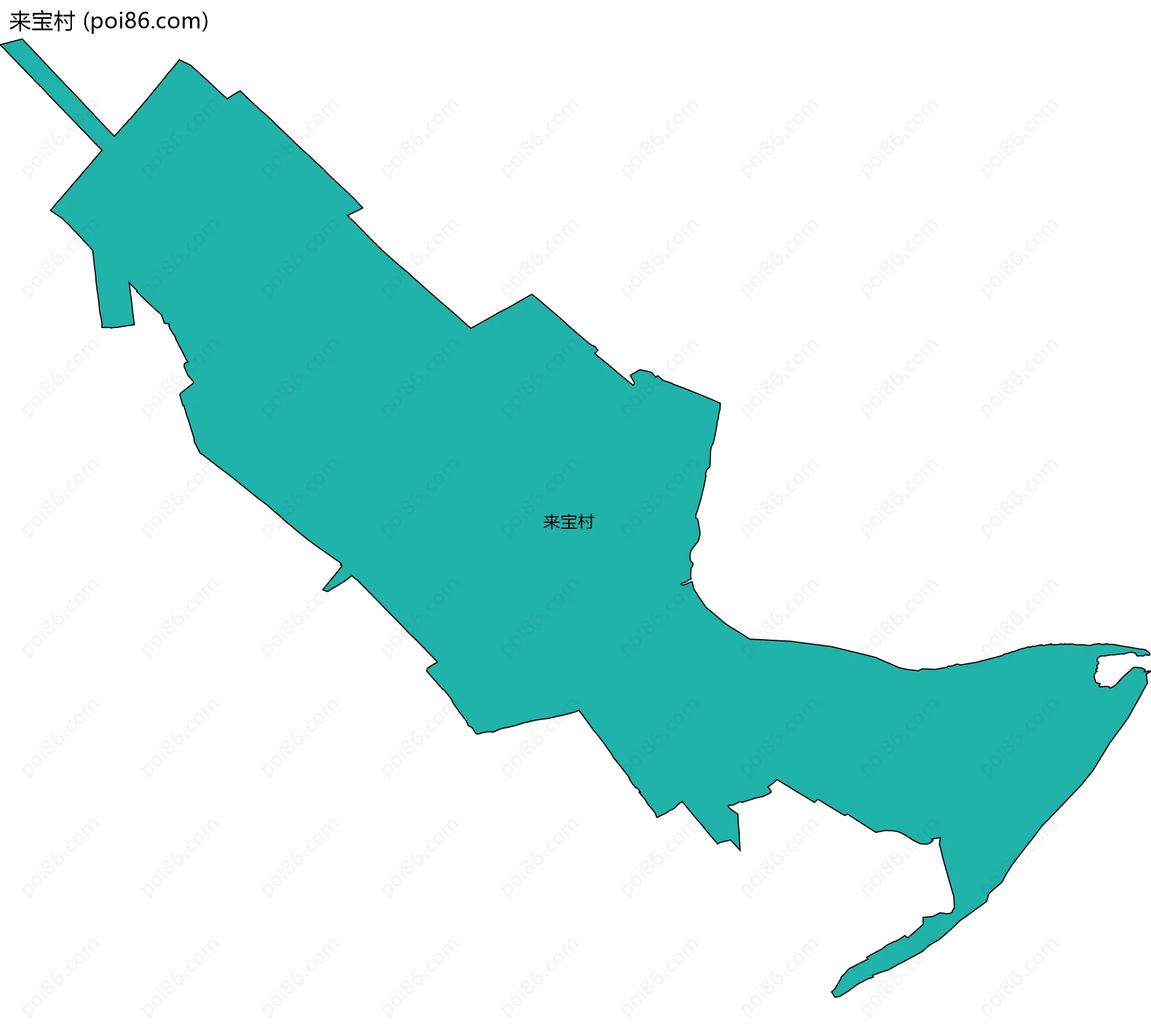 来宝村边界地图
