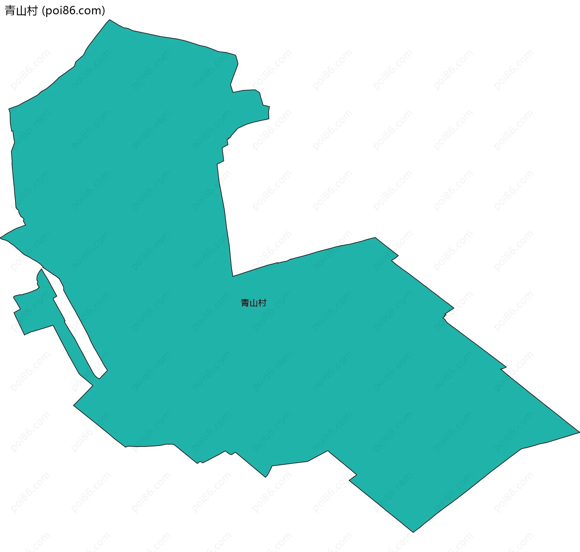 青山村边界地图