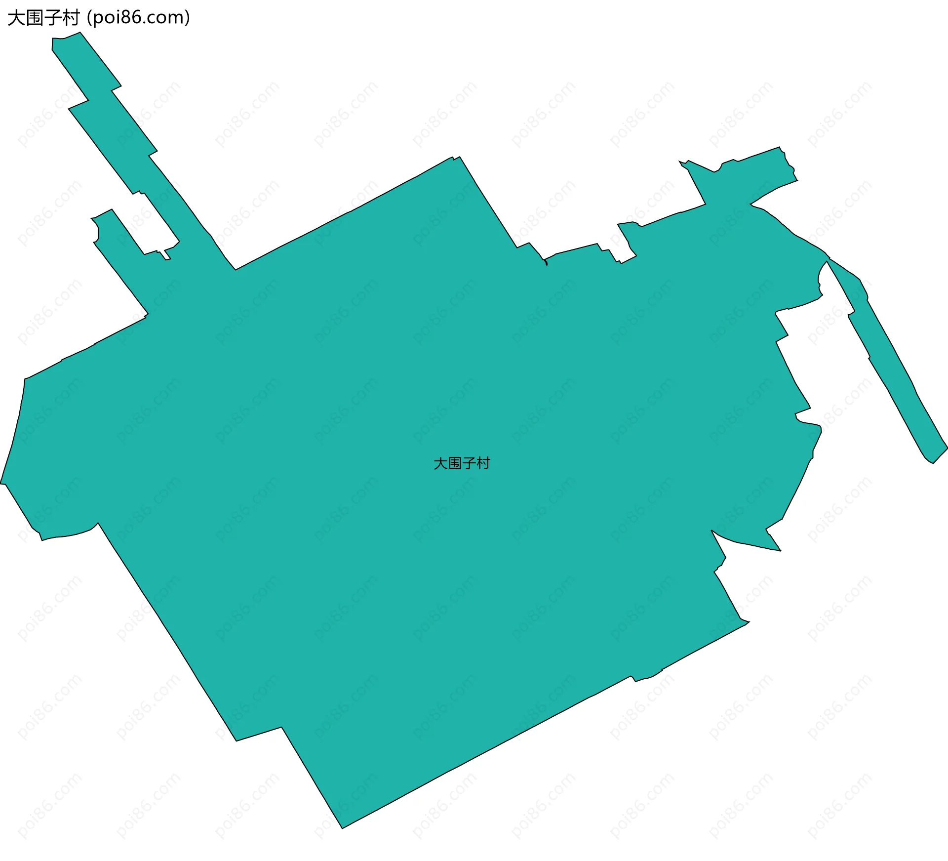 大围子村边界地图