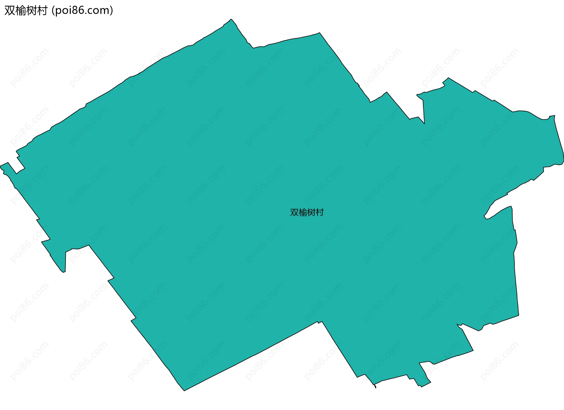 双榆树村边界地图
