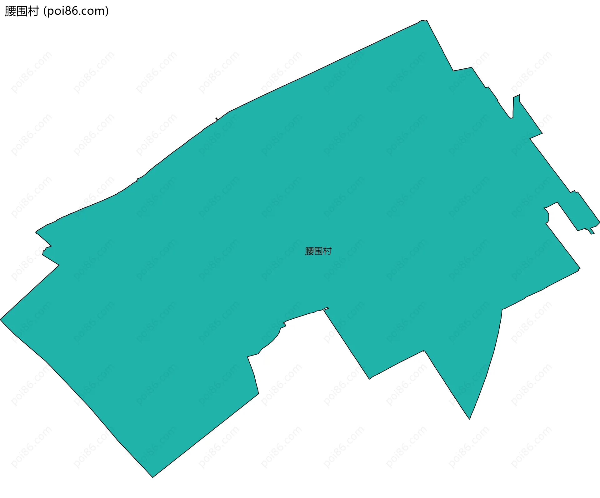 腰围村边界地图